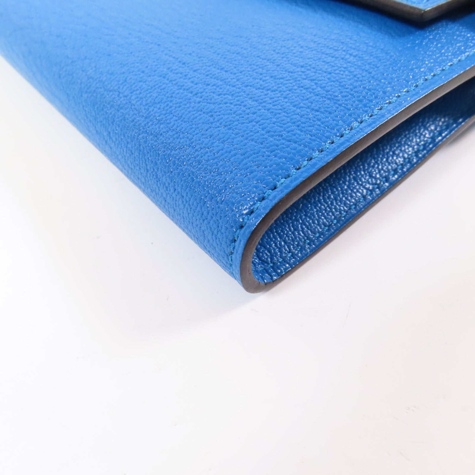 HERMES Chevre皮革Kelly Wallet銀扣長錢包