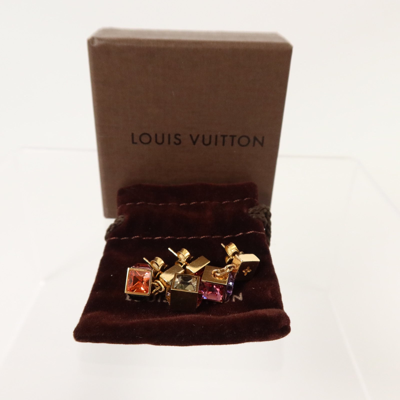 LOUIS VUITTON 金屬/PVC Boucle d'Oreille Gamble Stud Earrings 3pcs耳環