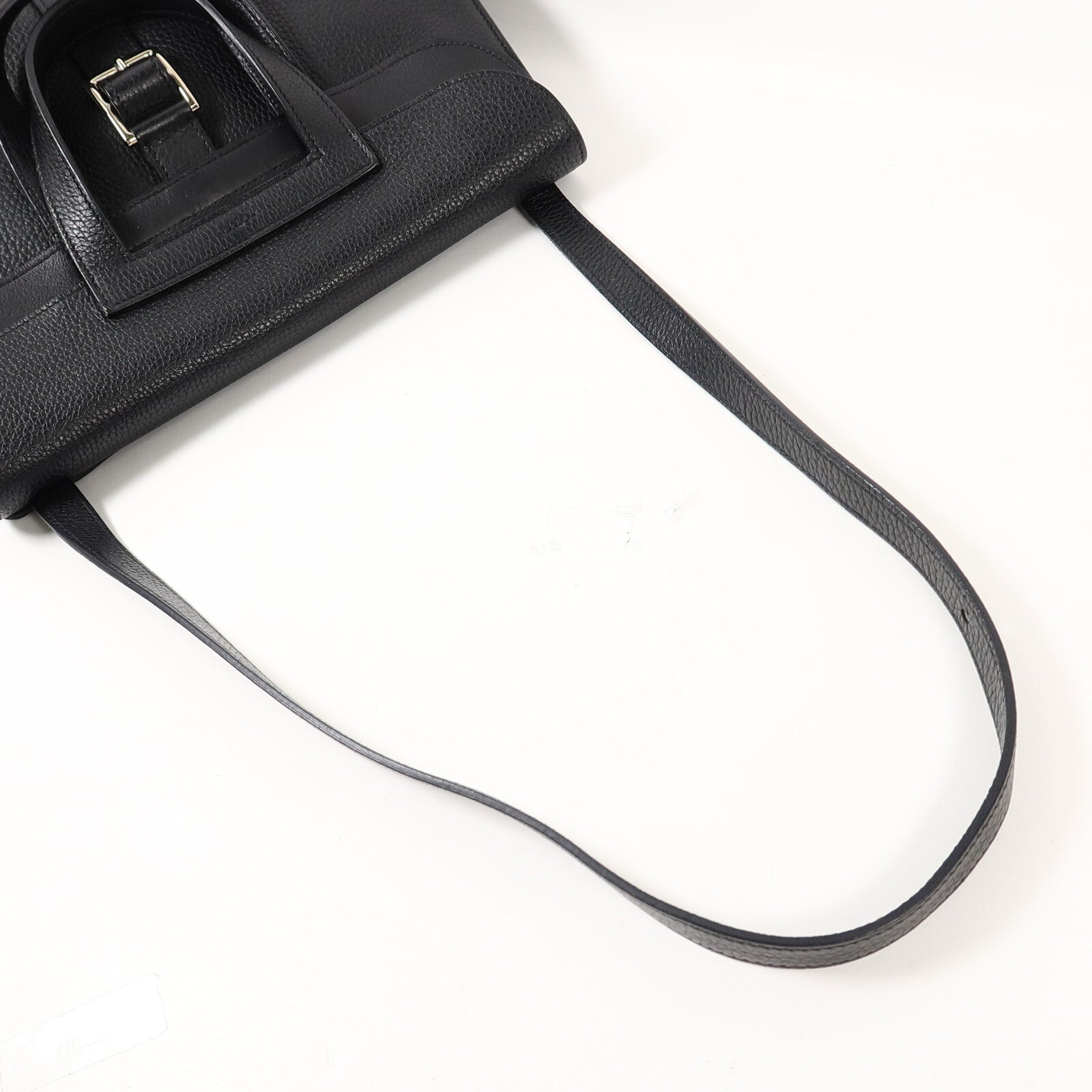 HERMES Clemence皮革Halzan 31手挽肩背兩用袋Noir