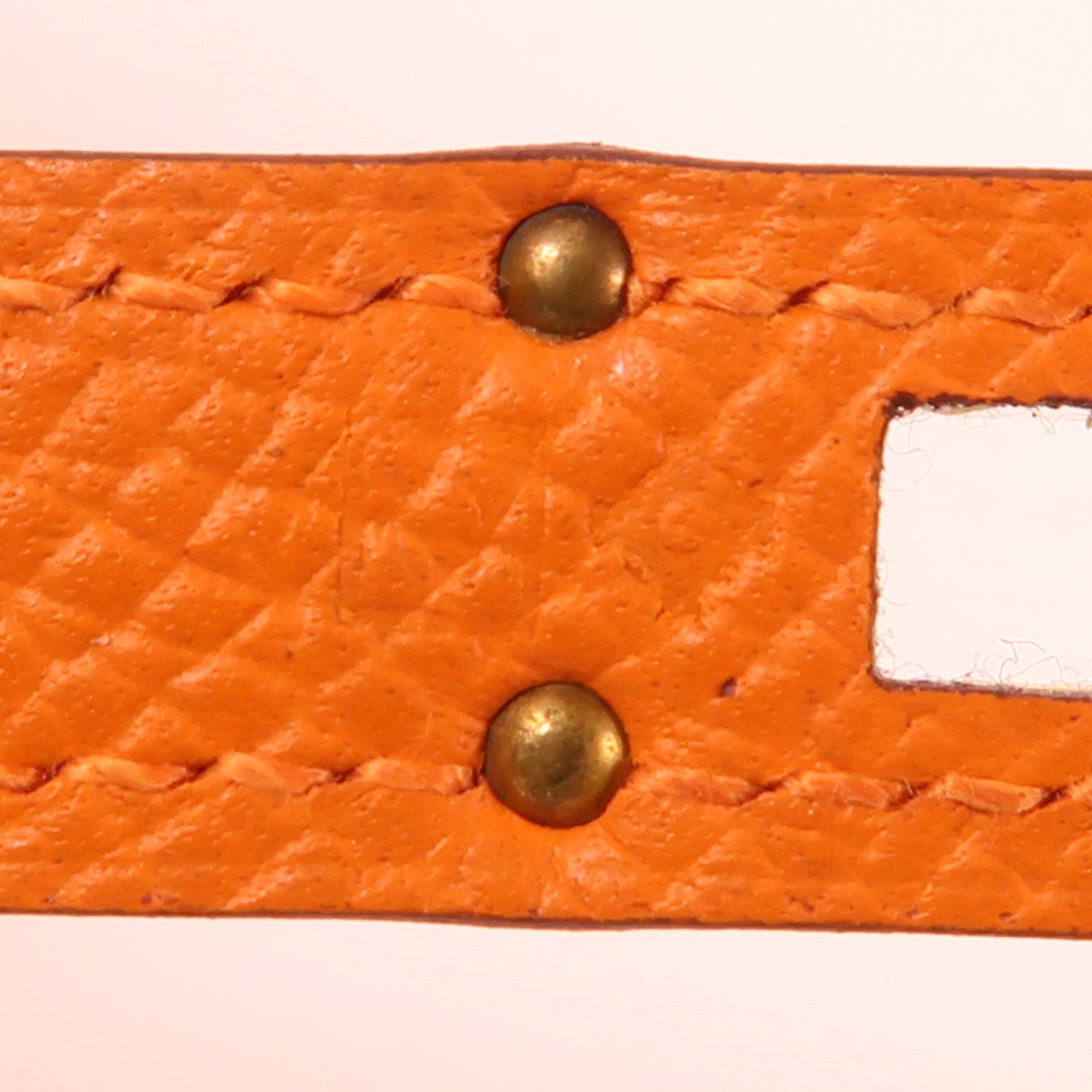 HERMES Epsom皮革Kelly Wallet金扣長錢包Orange