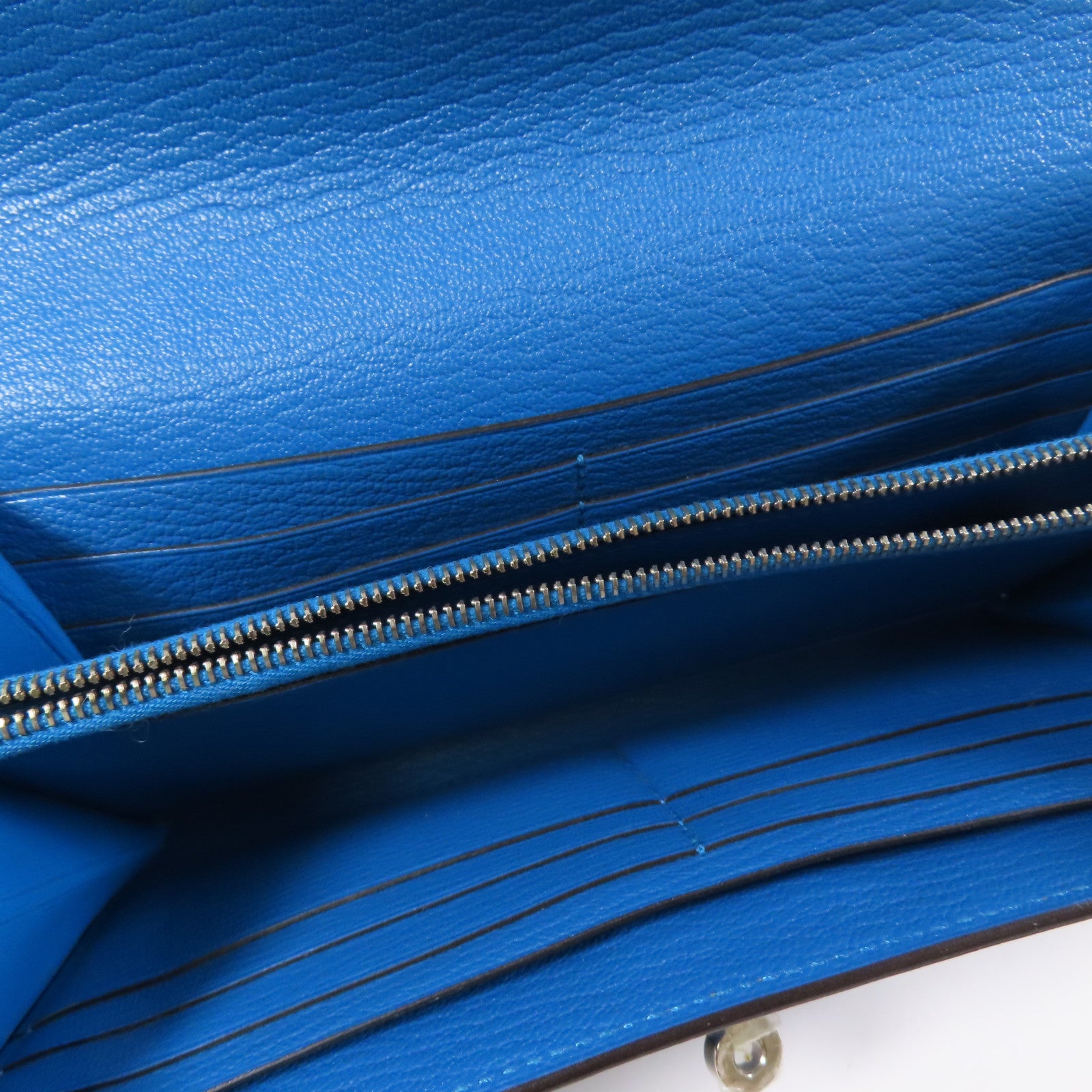 HERMES Chevre皮革Kelly Wallet銀扣長錢包