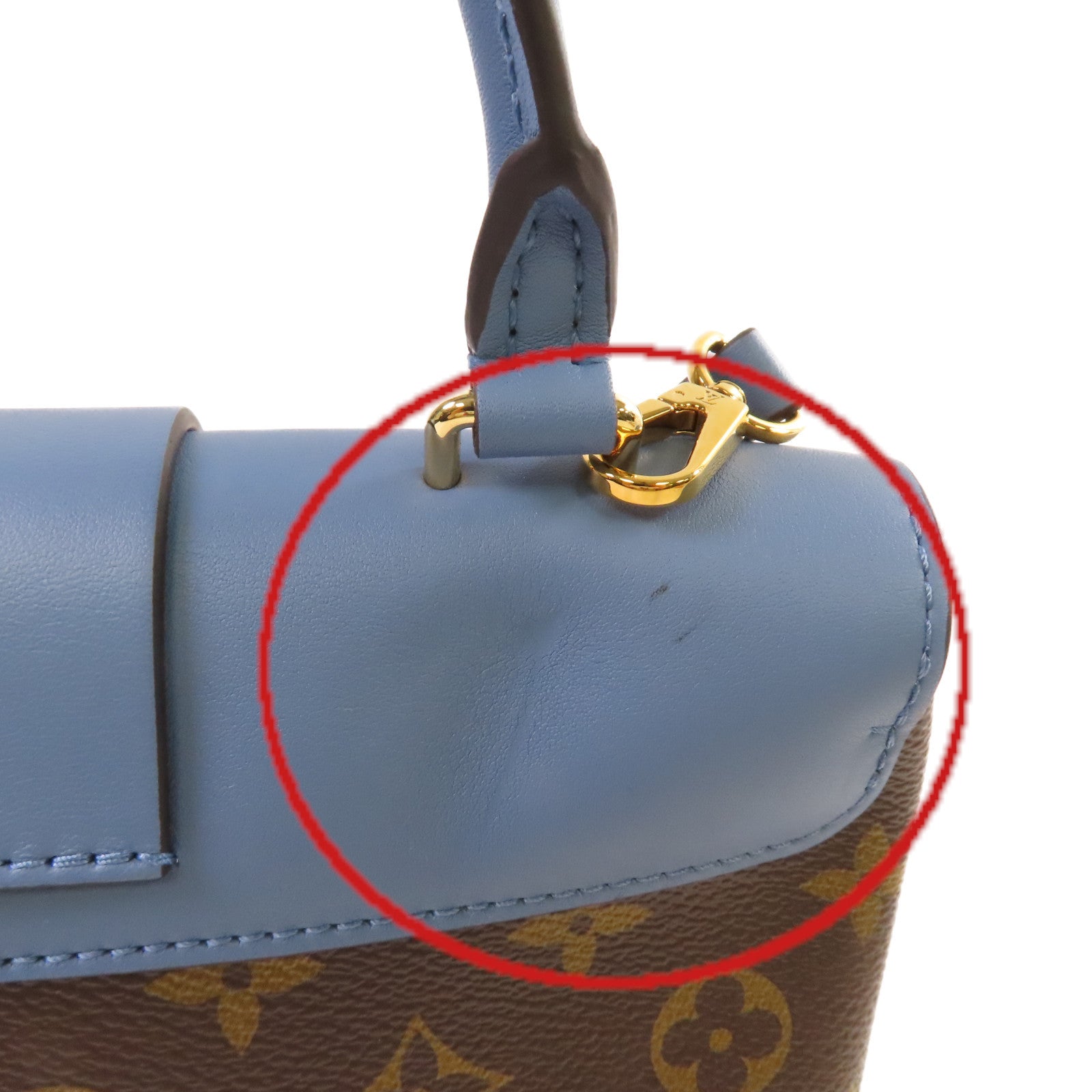LOUIS VUITTON Monogram Locky BB 2Way Shoulder Bag金扣手挽肩背兩用袋啡色/藍色
