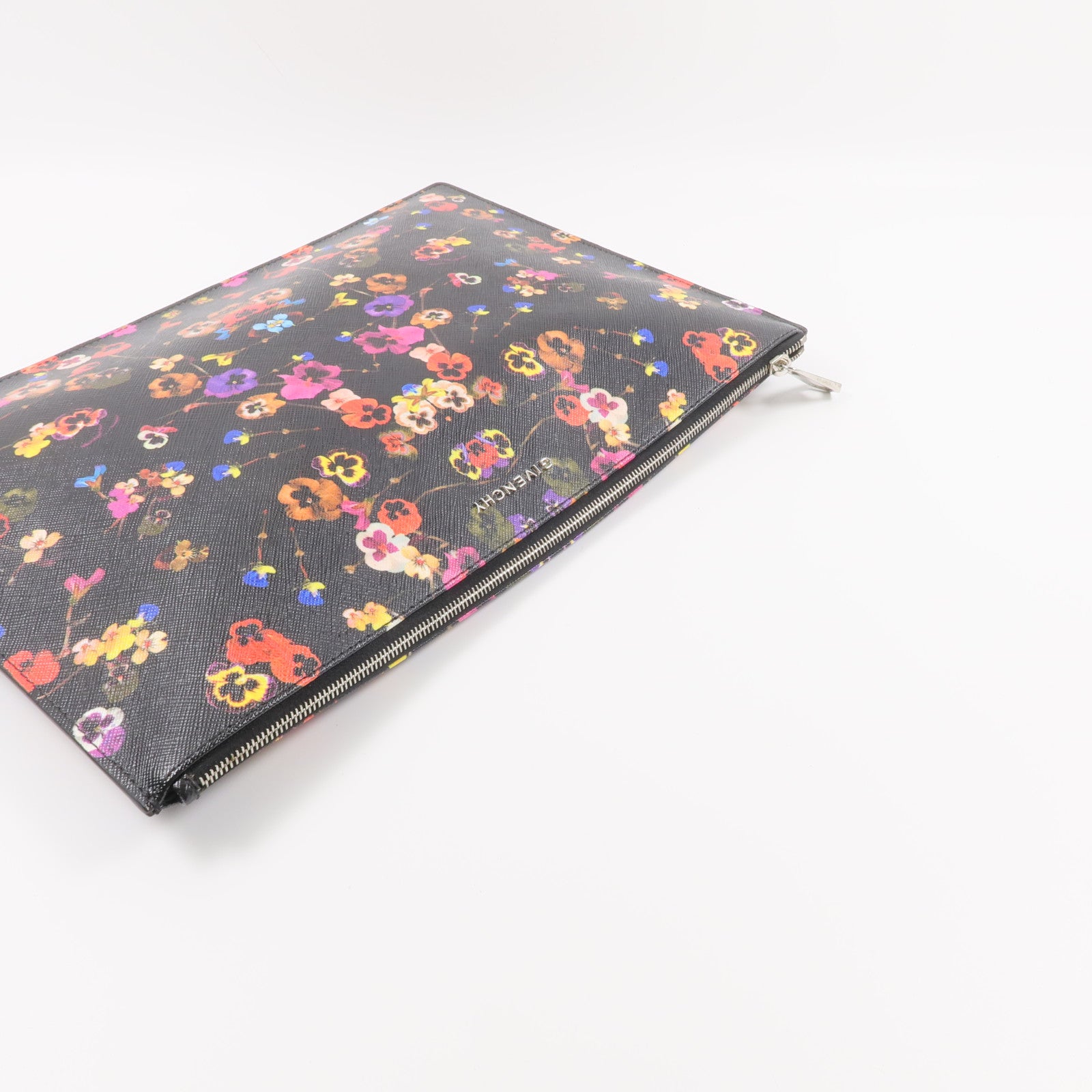 GIVENCHY 塗層帆布Night Pansy Pouch手拿包