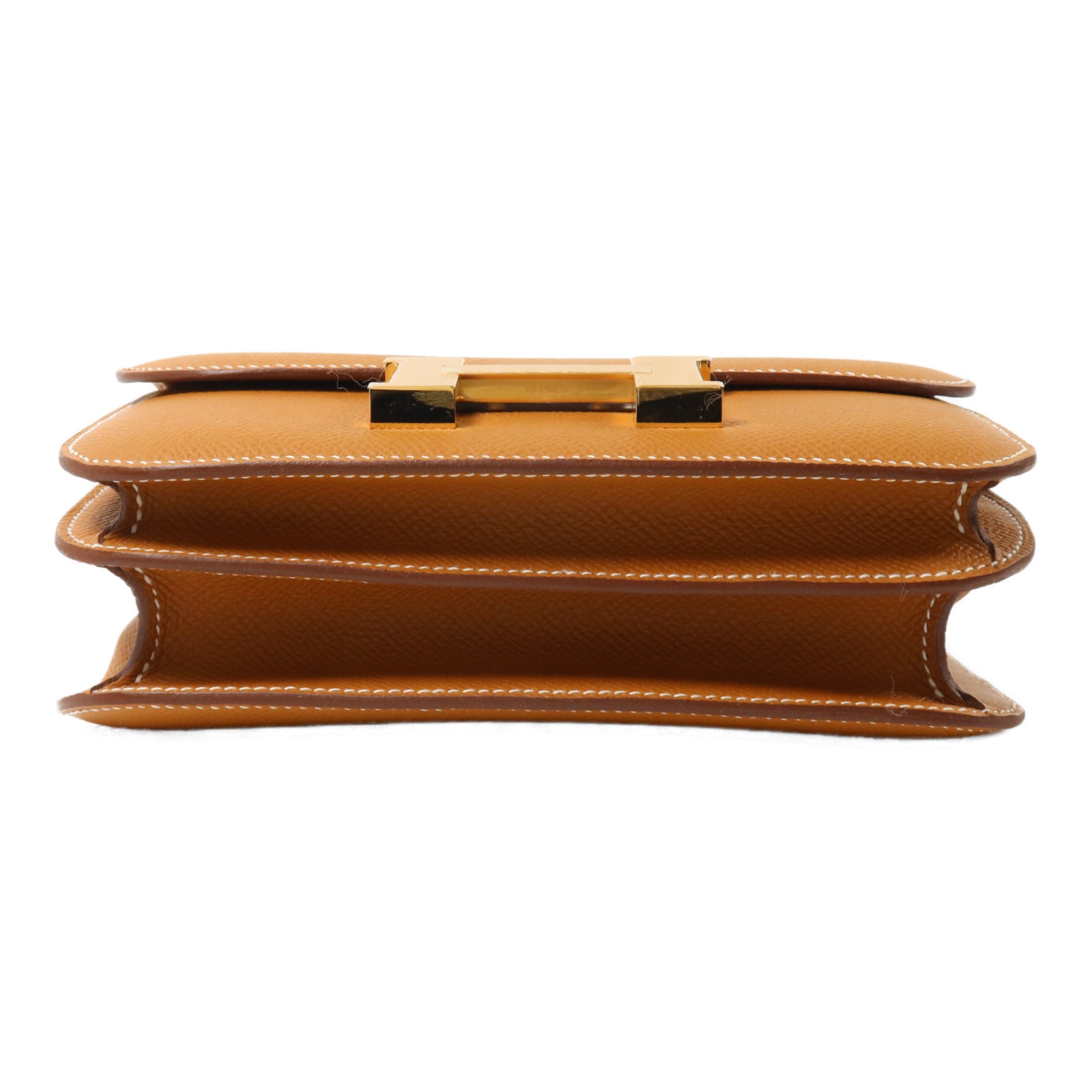 HERMES Epsom皮革Constance Mini肩背袋Gold