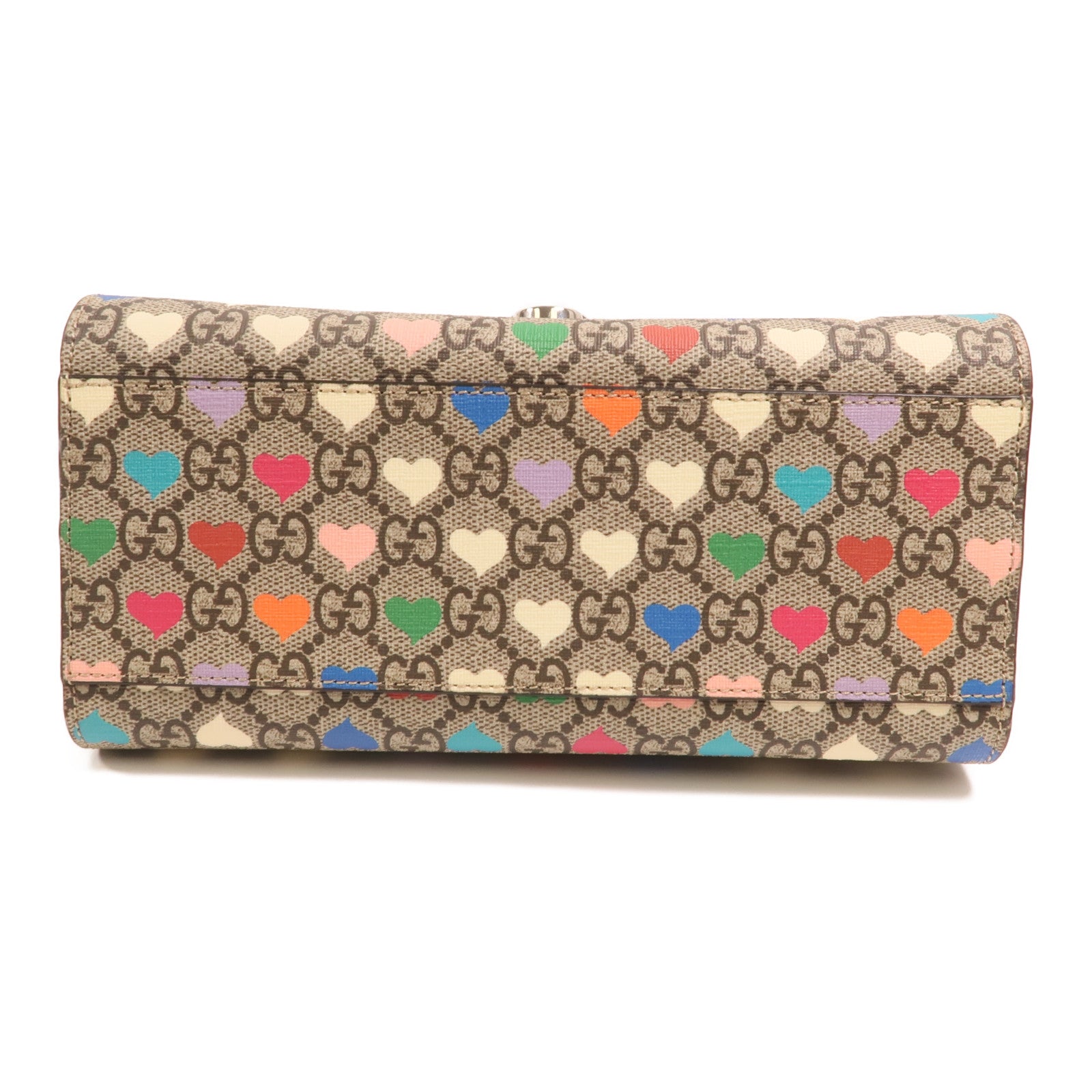 GUCCI 塗層帆布Children GG Supreme銀扣手挽肩背兩用袋