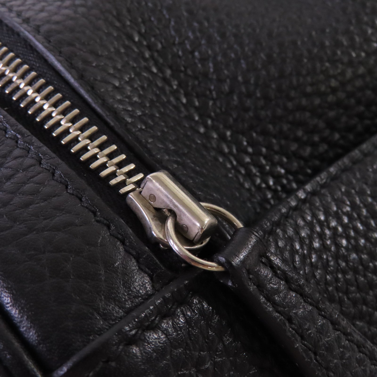 HERMES 【激減優惠】Clemence皮革Lindy 34 Shoulder Bag銀扣肩背袋黑色
