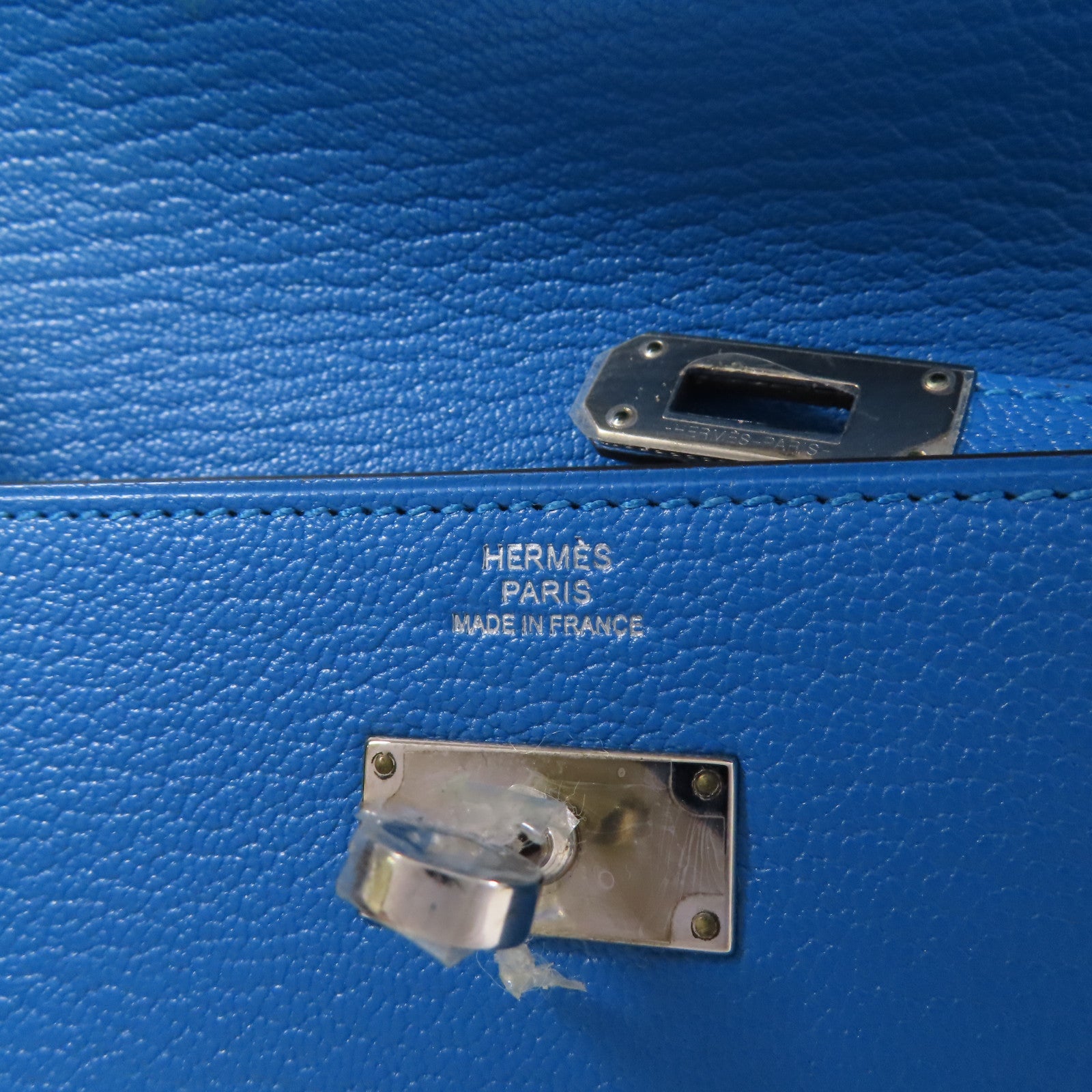 HERMES Chevre皮革Kelly Wallet銀扣長錢包