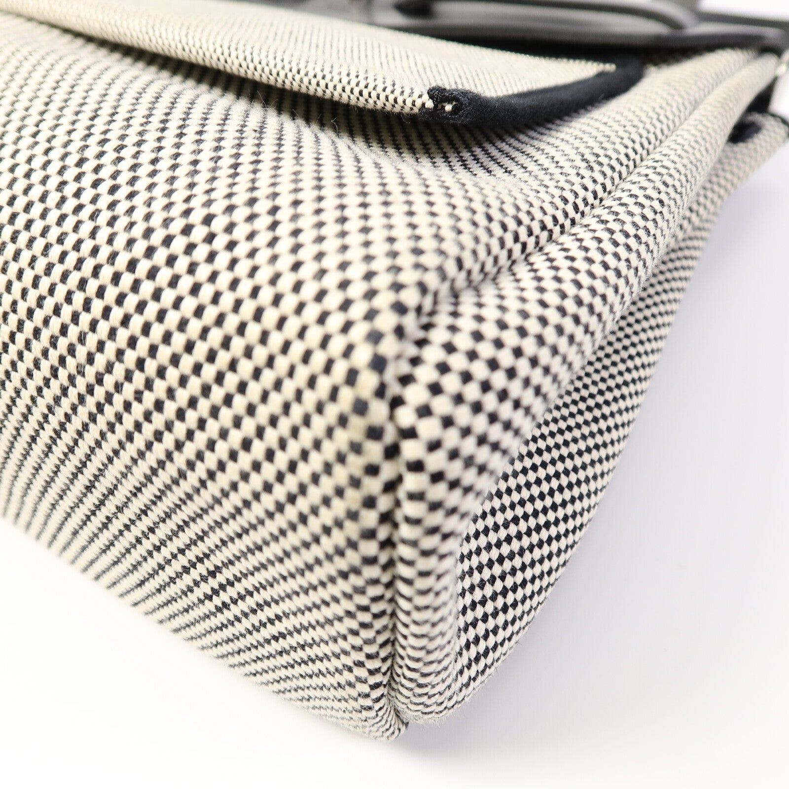 HERMES Toile H帆布Herbag PM手挽肩背兩用袋Ecru/Noir
