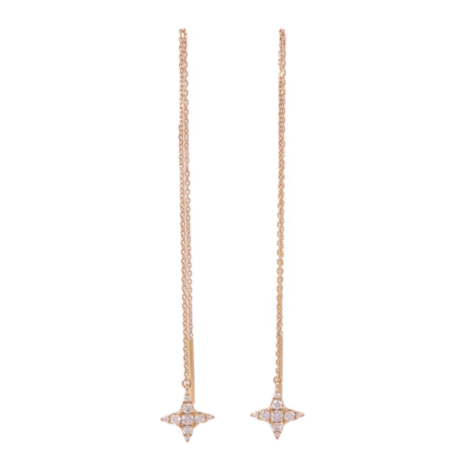 JEWELRY 18K玫瑰金Diamond Earrings鑽石耳環