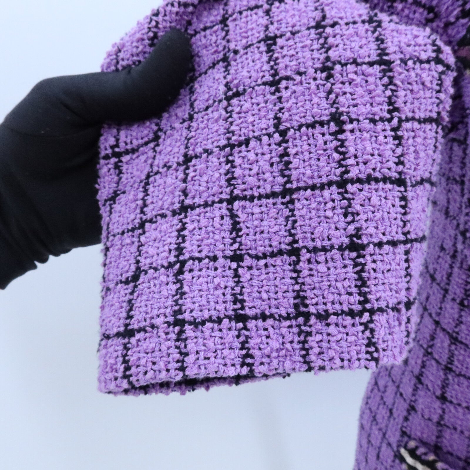 CHANEL Cotton/Polyamide Tweed Collarless Jacket外套