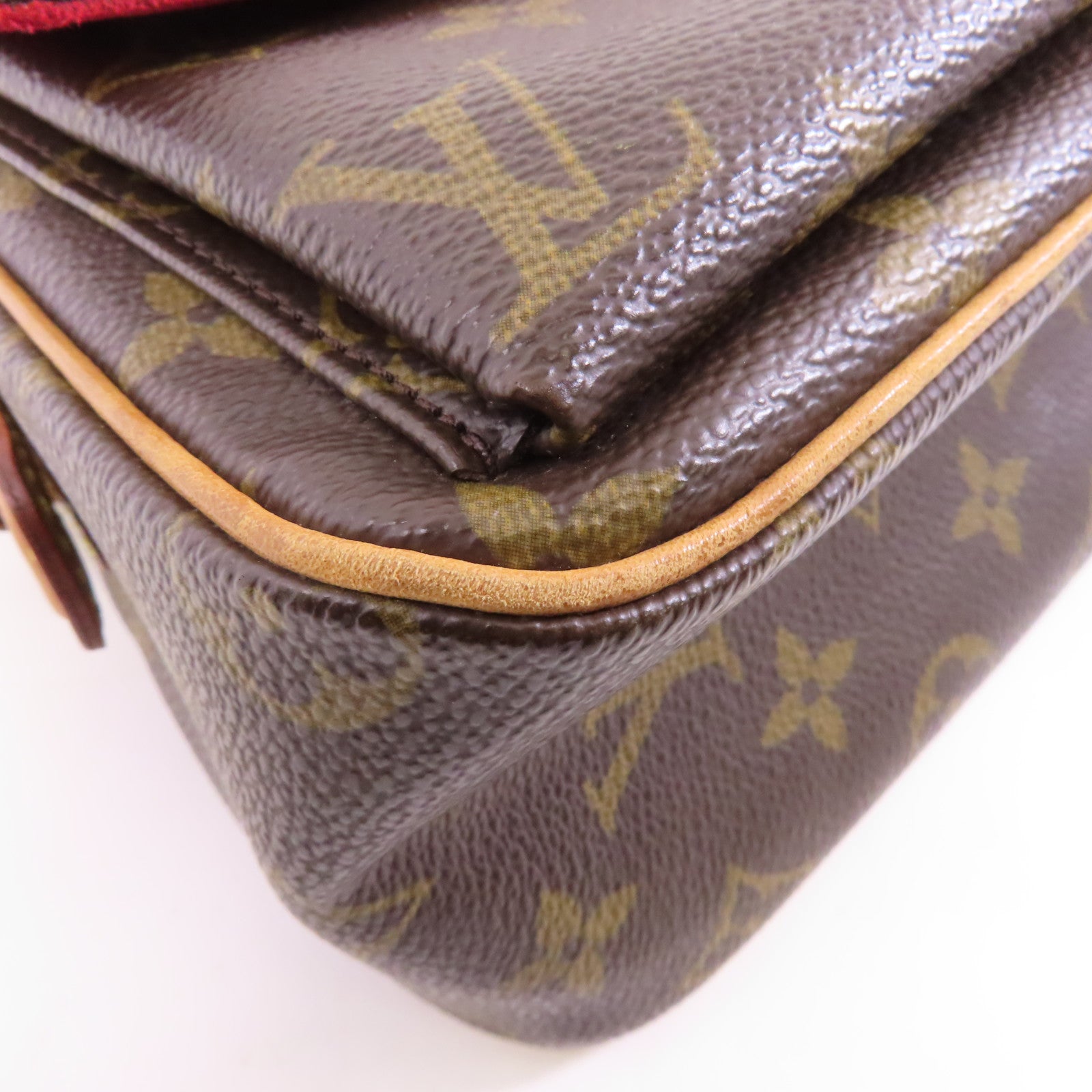 LOUIS VUITTON Monogram Viva Cite MM金扣肩背袋啡色