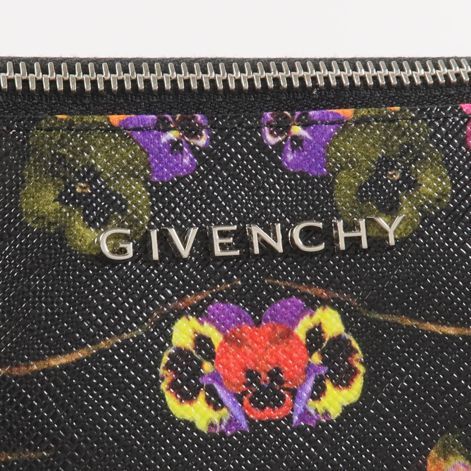GIVENCHY 塗層帆布Night Pansy Pouch手拿包