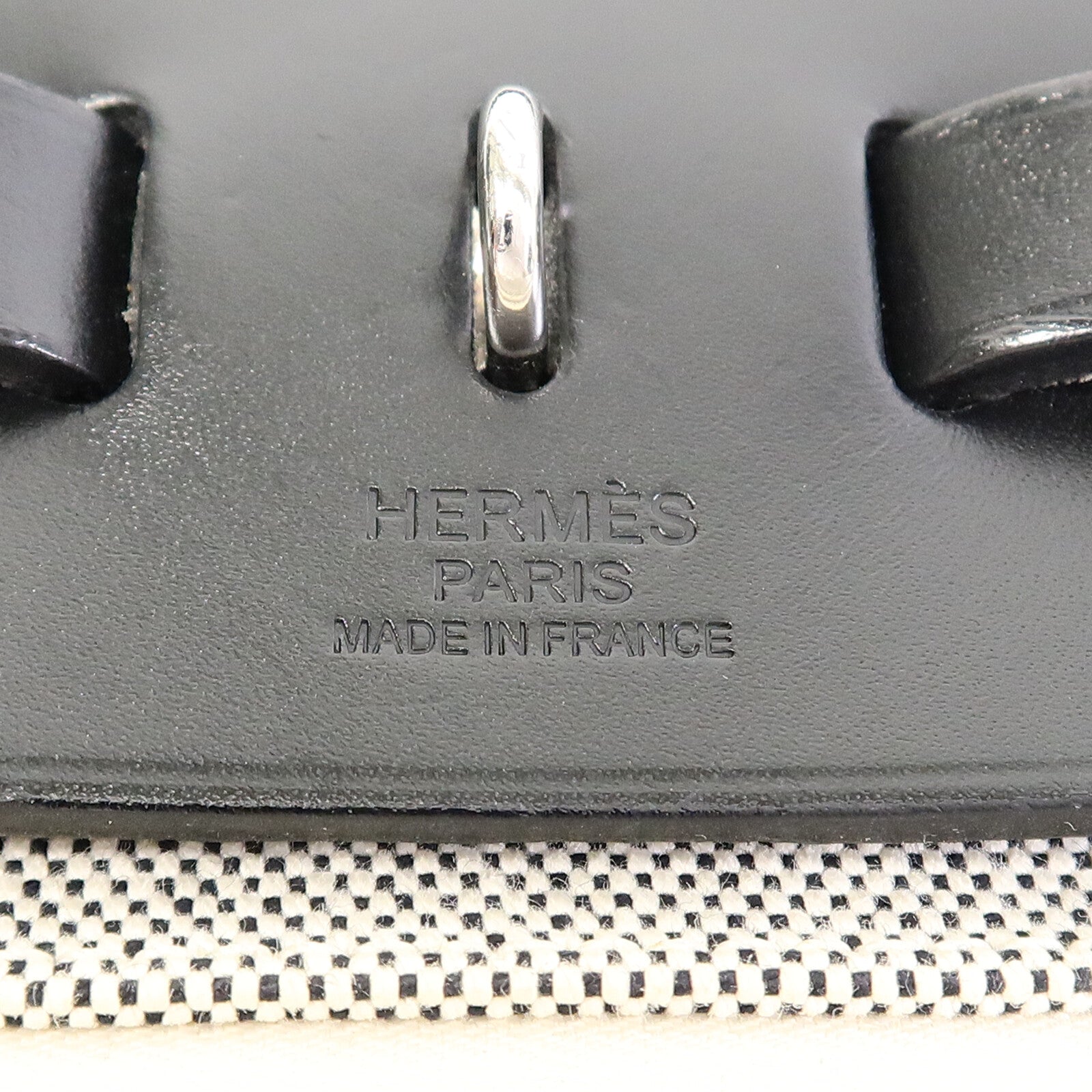 HERMES Toile H帆布Herbag PM手挽肩背兩用袋Ecru/Noir