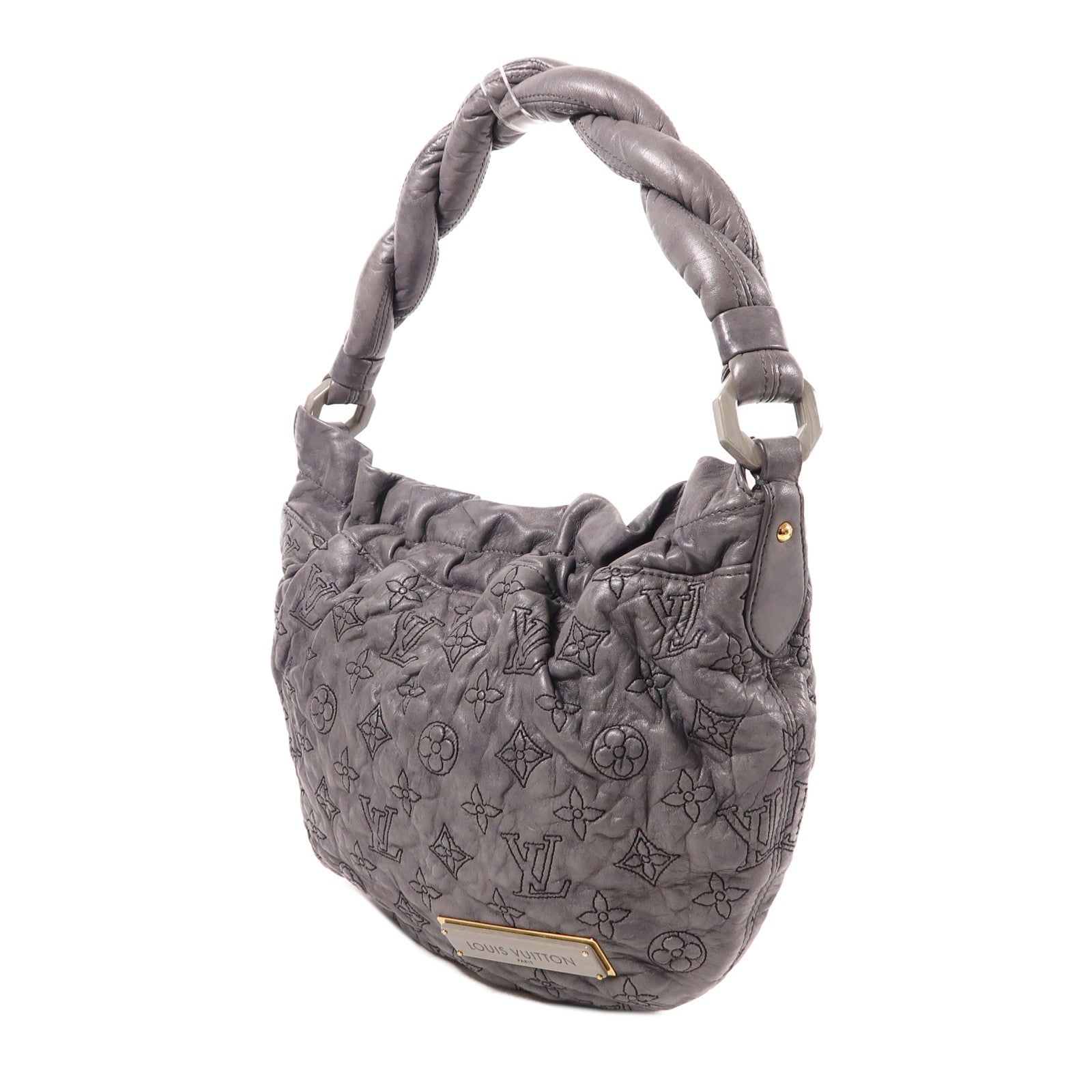 LOUIS VUITTON 羊皮皮革Olympe Nimbus PM金扣肩背袋