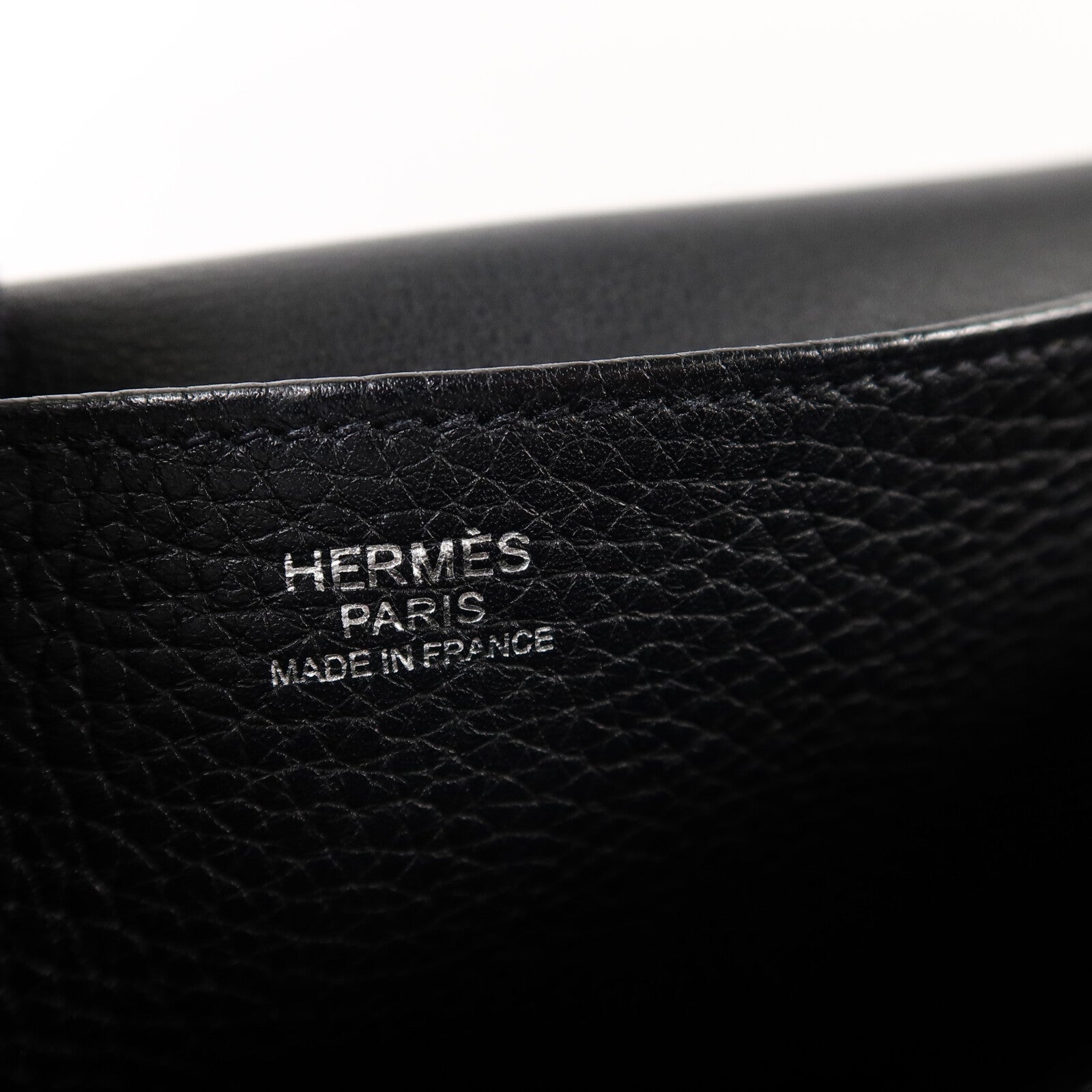 HERMES Clemence皮革Halzan 31手挽肩背兩用袋Noir