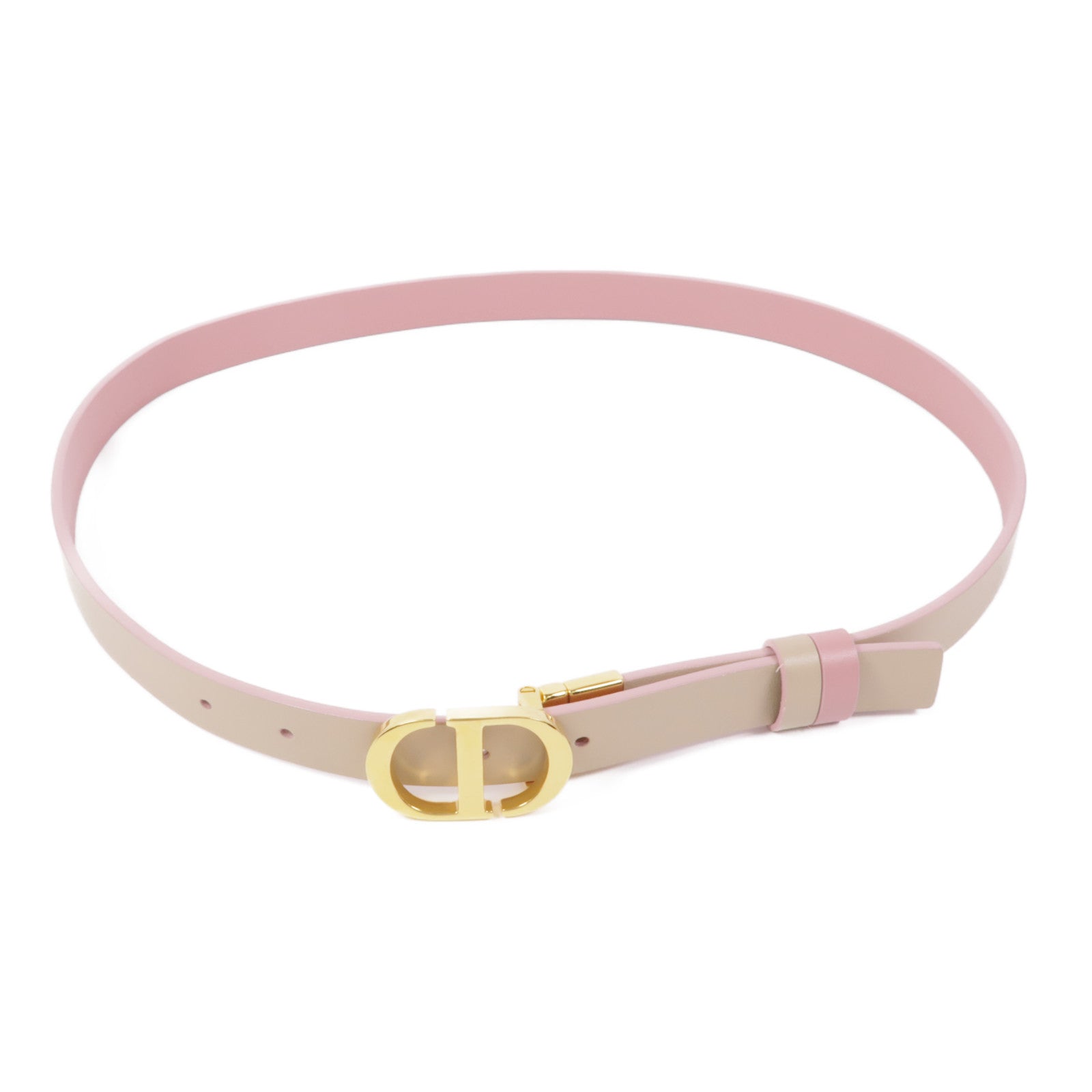 Dior 牛皮皮革Belt金扣皮帶