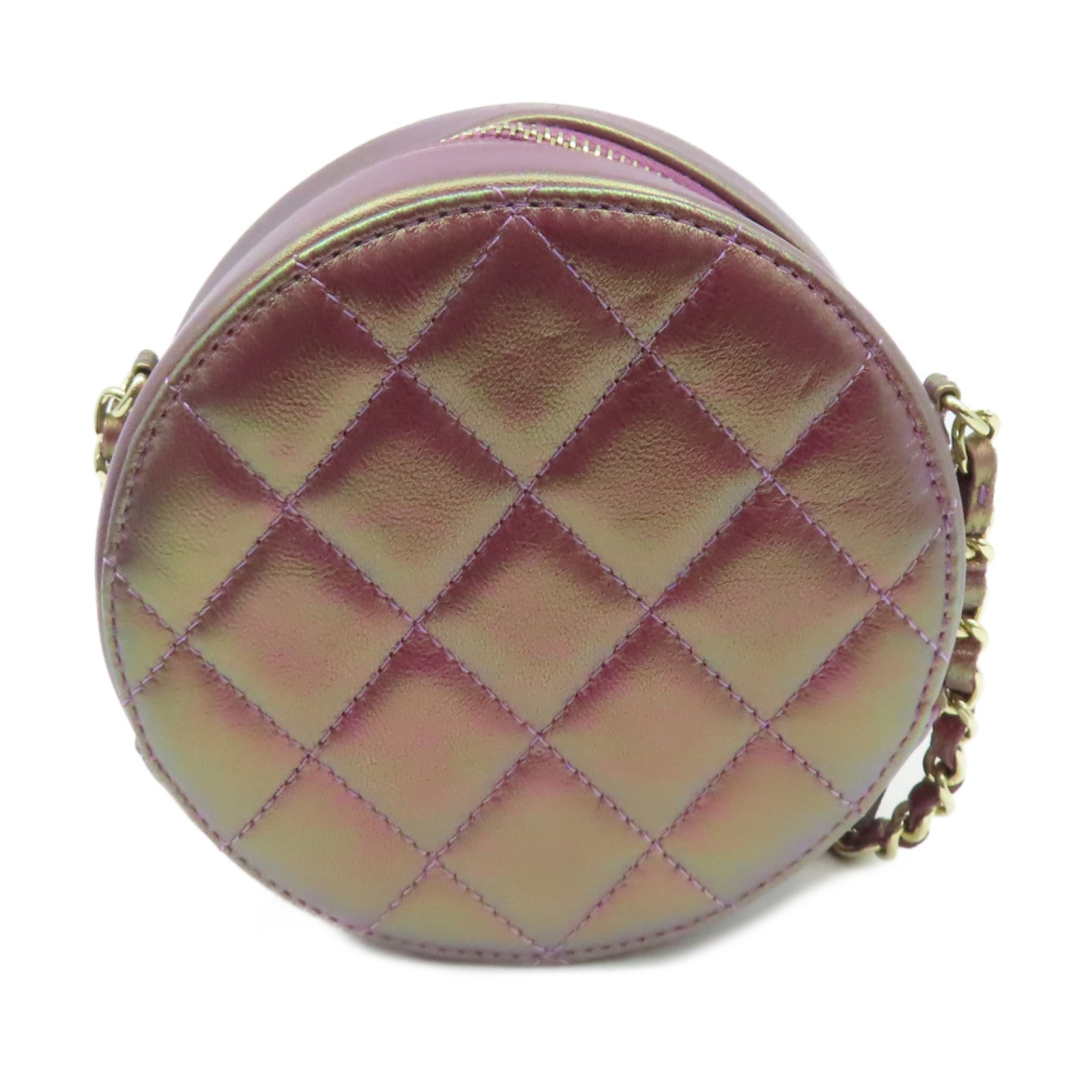 CHANEL 【激減優惠】菱格羊皮皮革Chain Shoulder Bag金扣鏈帶肩背袋紫色