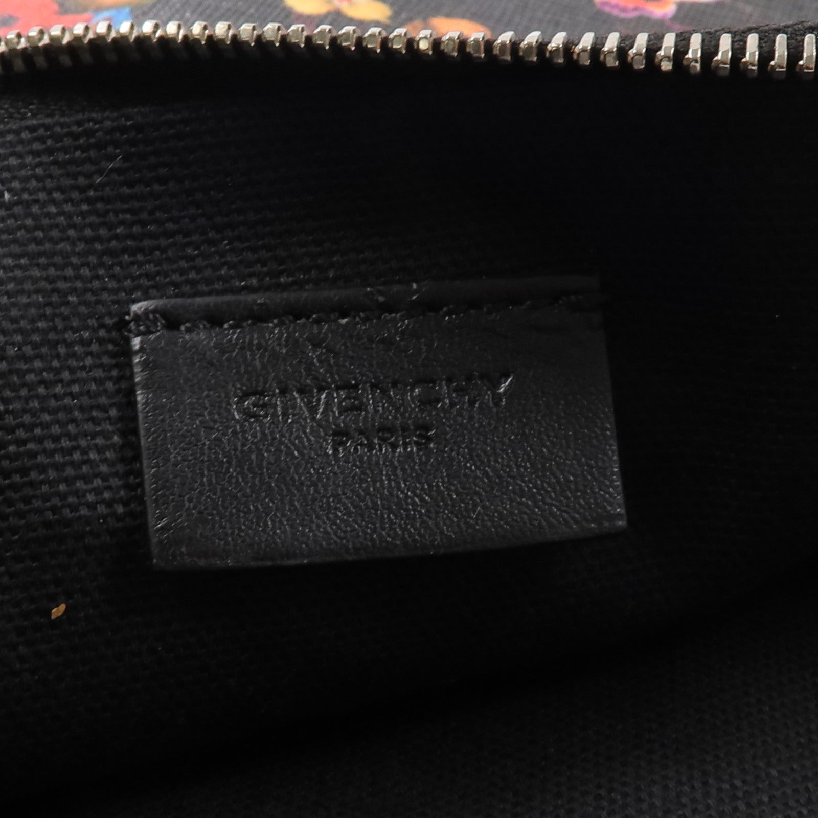 GIVENCHY 塗層帆布Night Pansy Pouch手拿包
