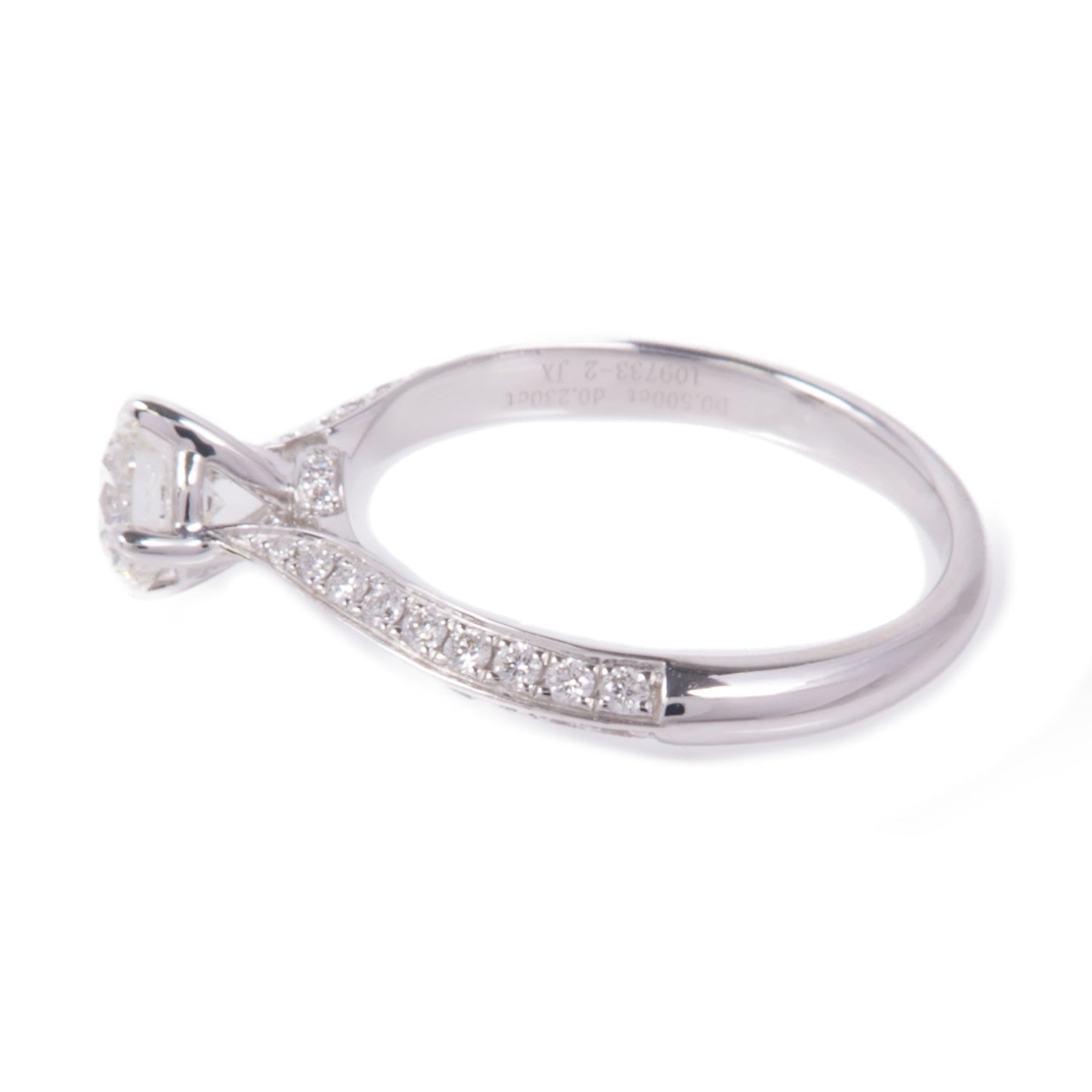JEWELRY Diamond Ring 18K White Gold US#5
