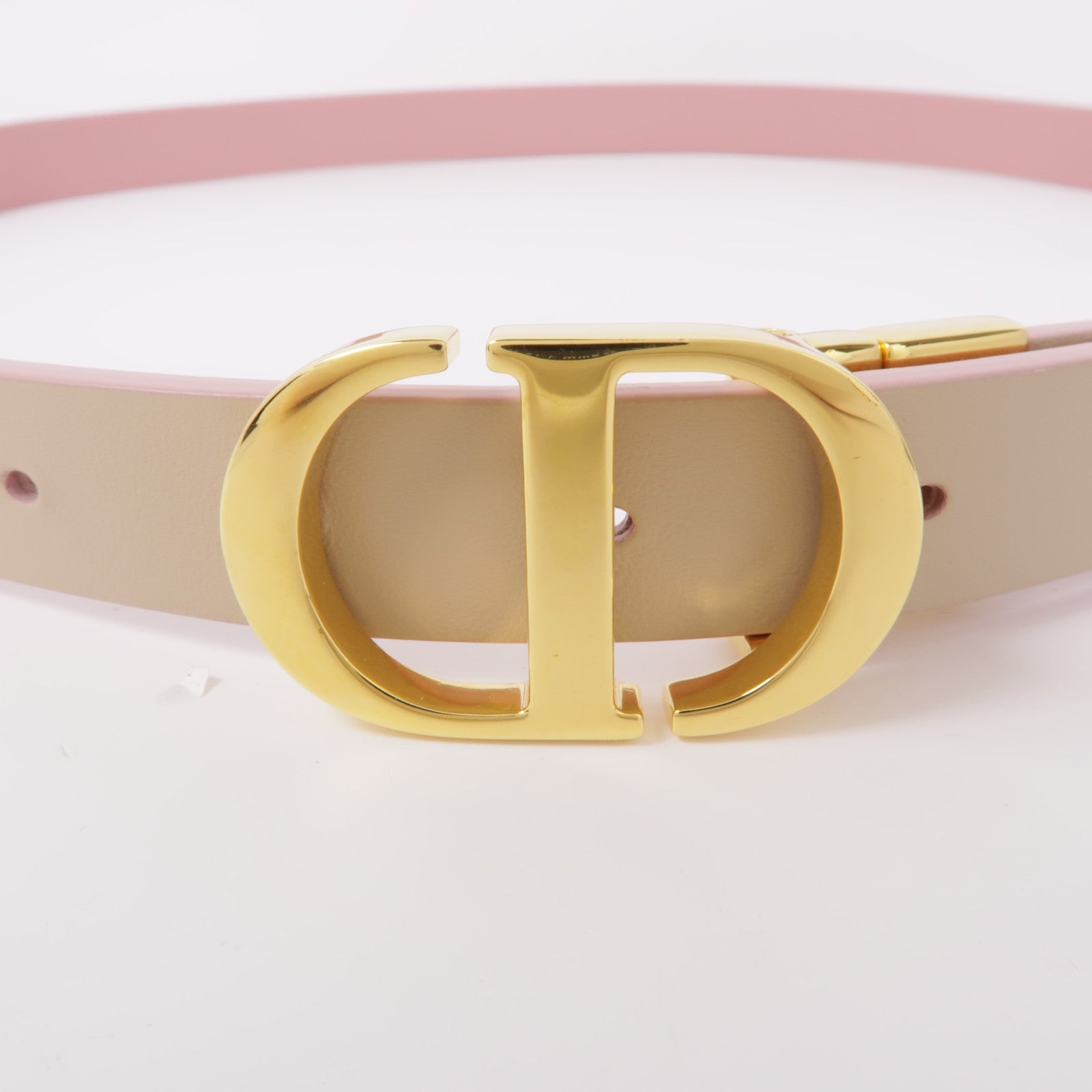 Dior 牛皮皮革Belt金扣皮帶