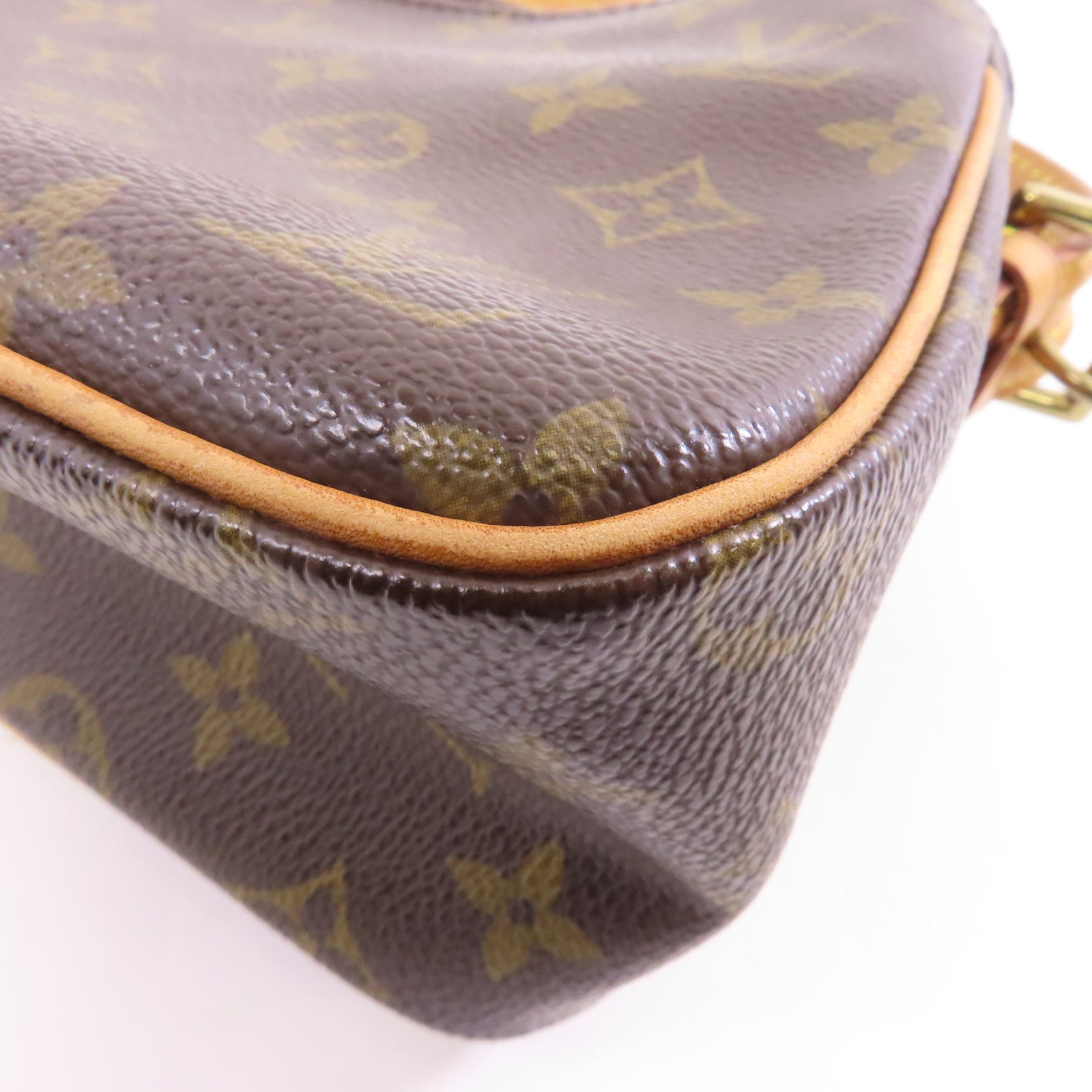 LOUIS VUITTON Monogram Viva Cite MM金扣肩背袋啡色