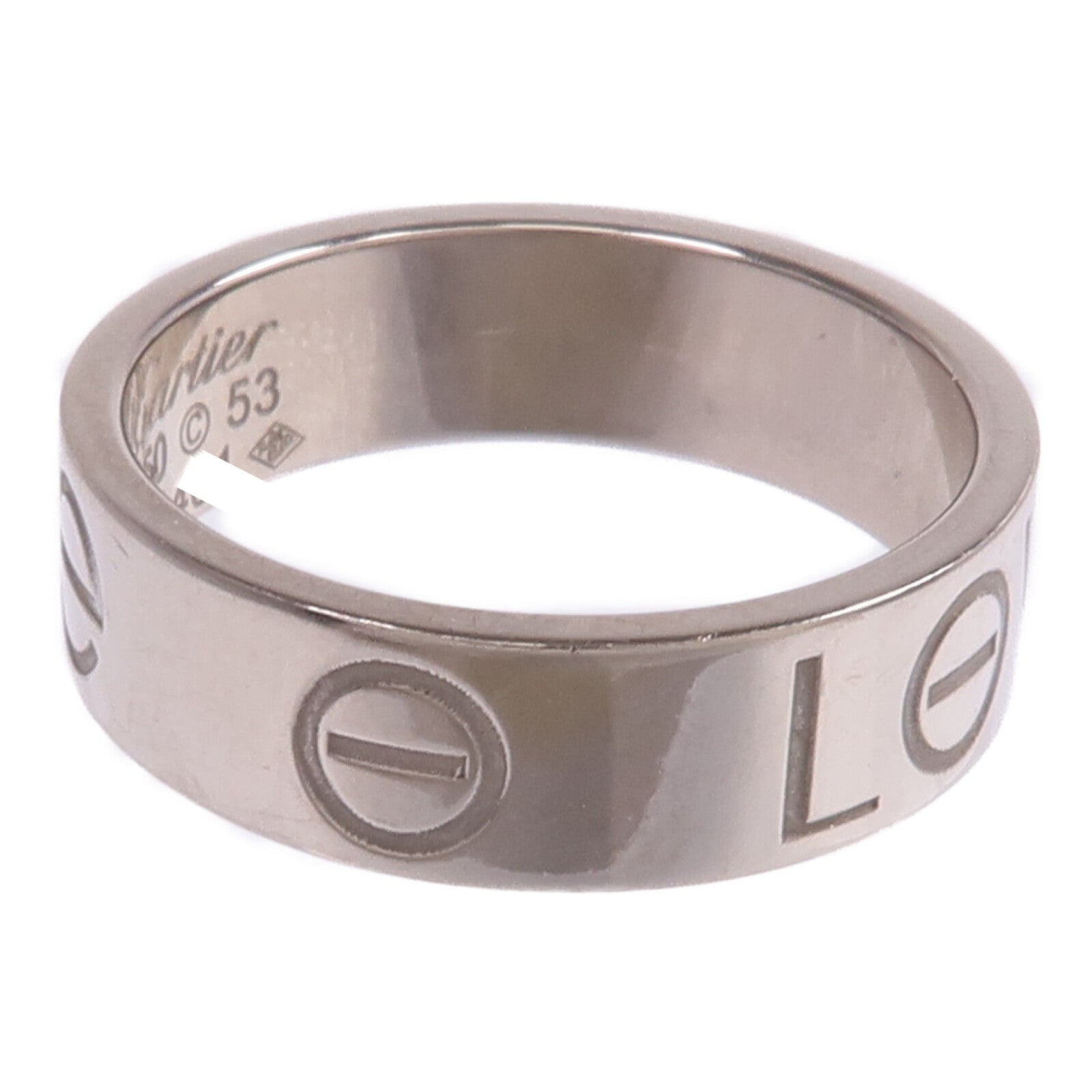 CARTIER 18K白金Ring戒指Cartier#53/US#6.25
