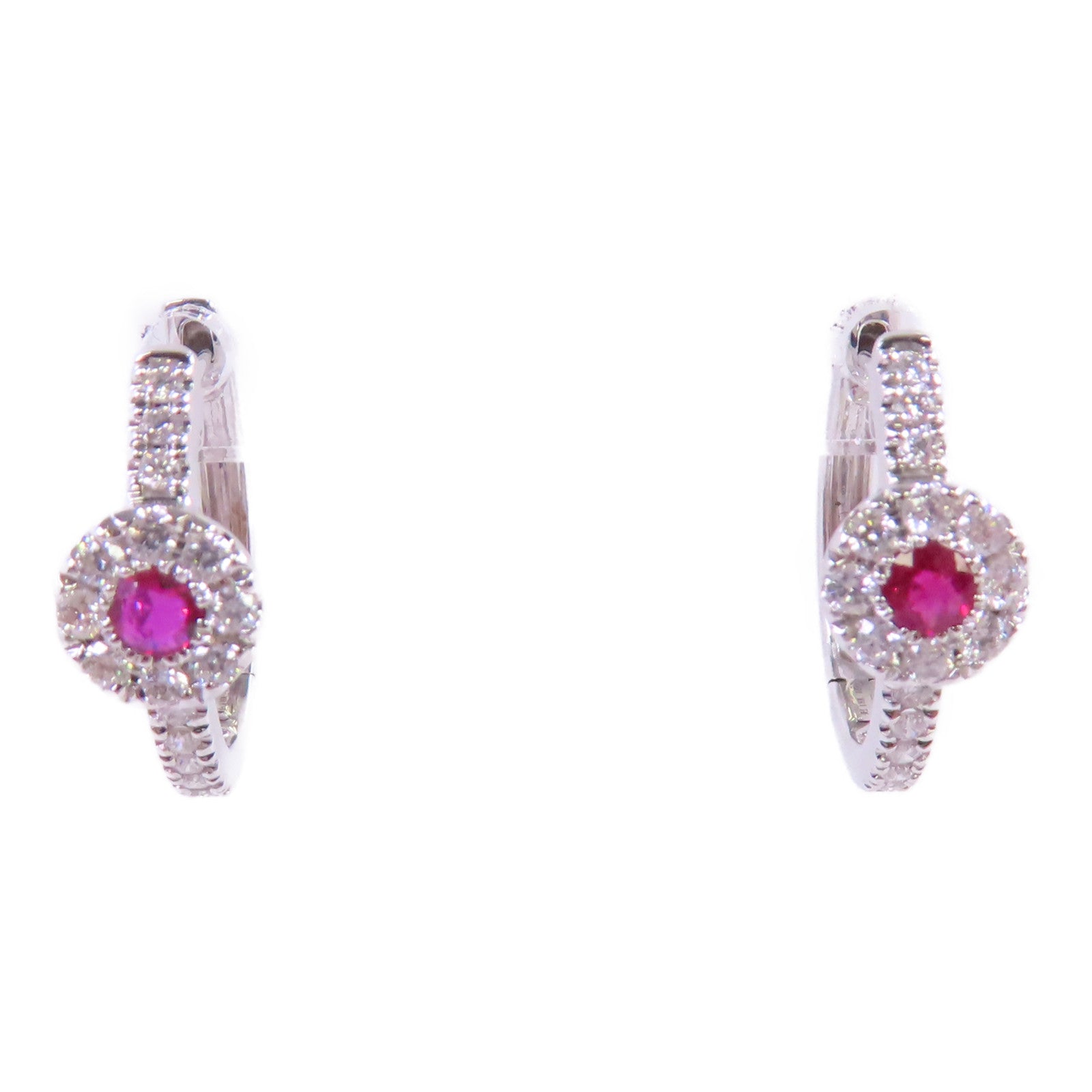 JEWELRY 【激減優惠】18K白金/紅寶石/鑽石Ruby Diamond Earrings耳環