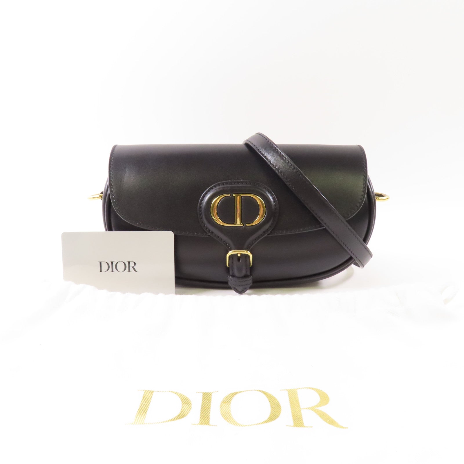 Dior 【激減優惠】牛皮皮革Mini Bobby金扣肩背袋
