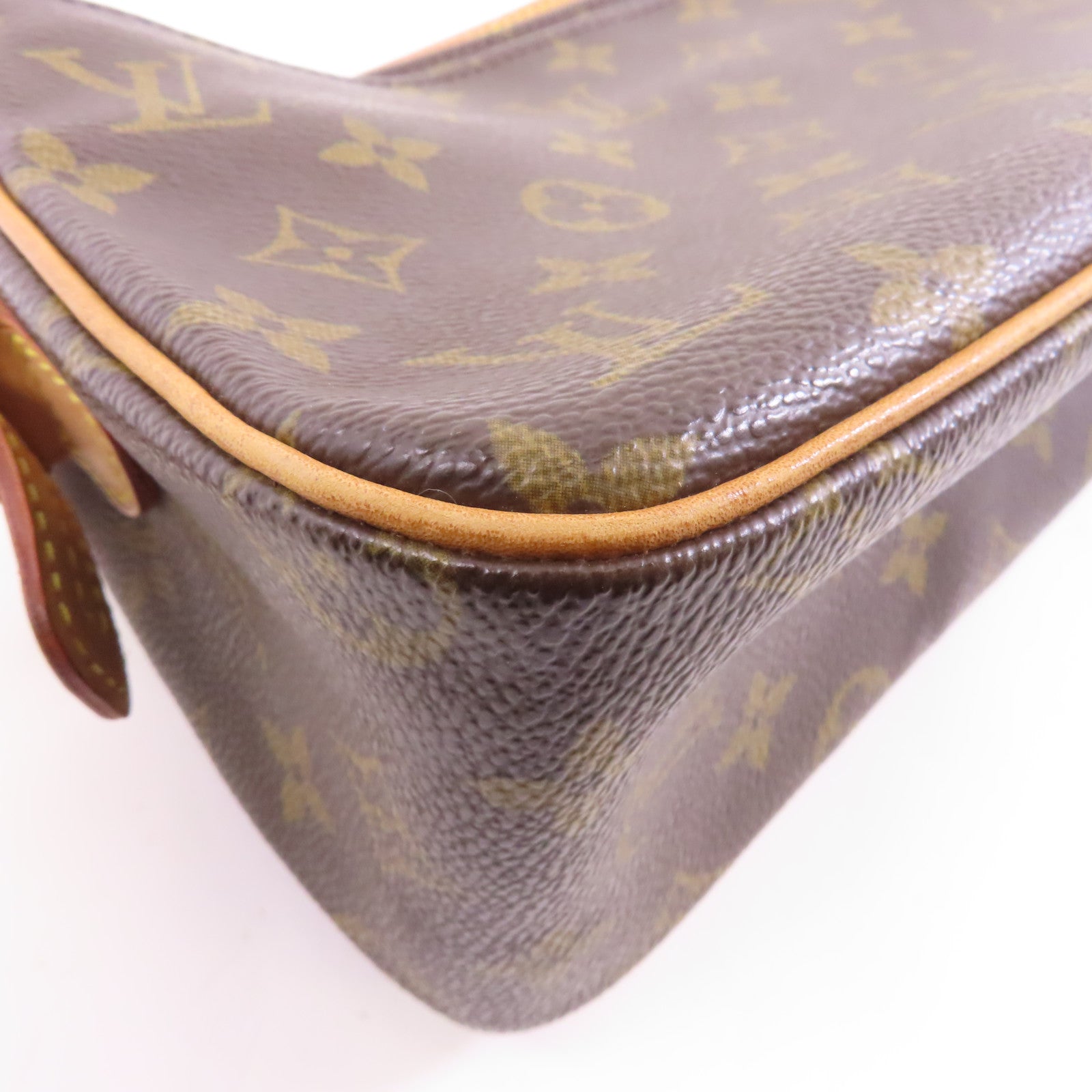 LOUIS VUITTON Monogram Viva Cite MM金扣肩背袋啡色