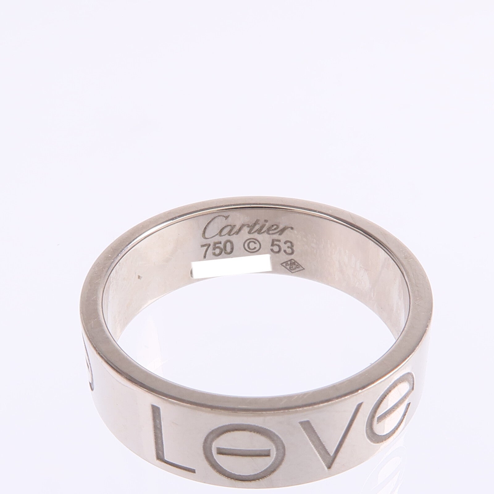 CARTIER 18K白金Ring戒指Cartier#53/US#6.25