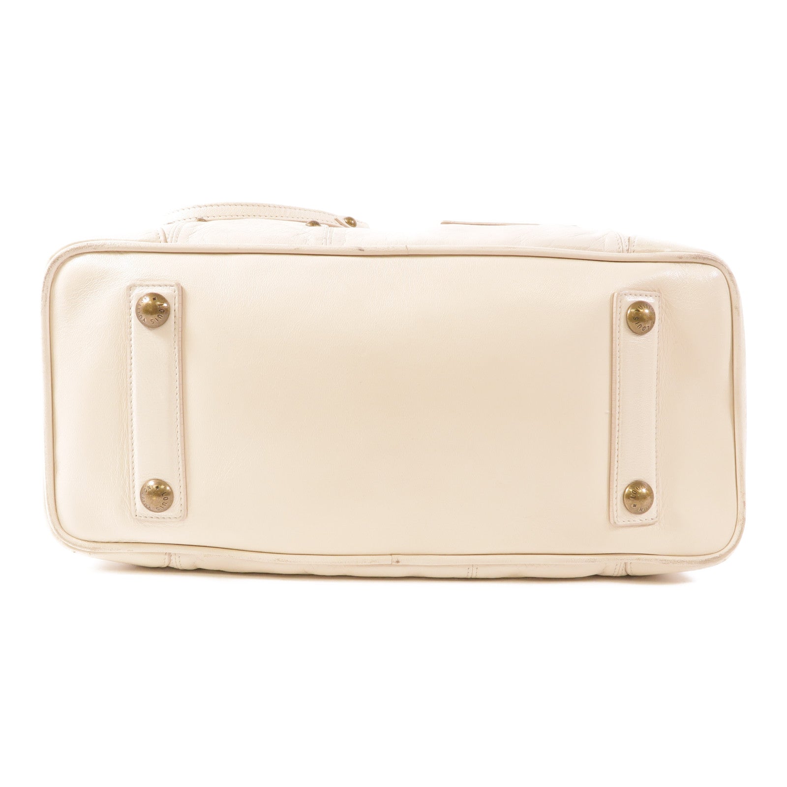 LOUIS VUITTON 牛皮皮革Riveting金扣肩背袋