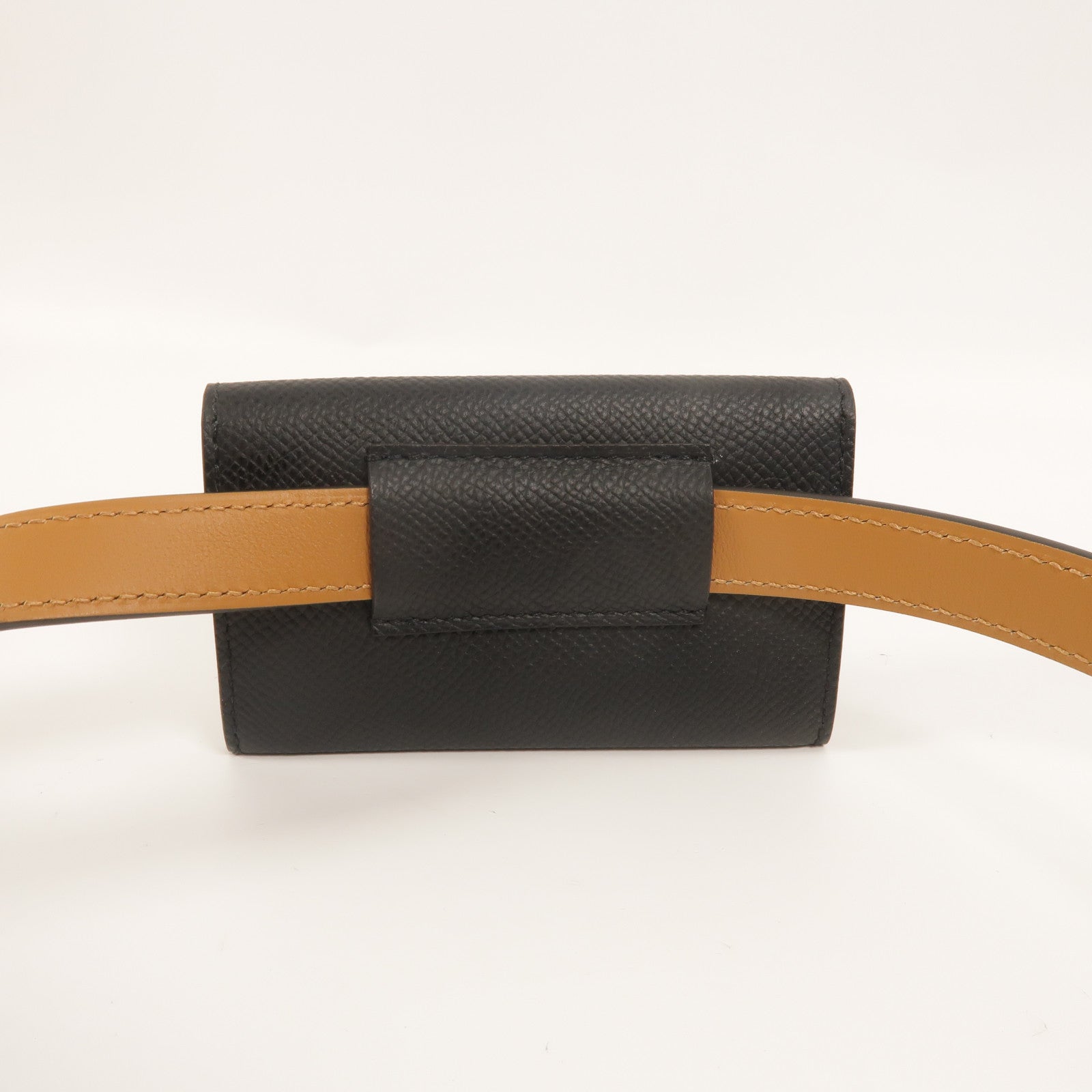 HERMES 【激減優惠】Epsom皮革Kelly Pocket 18 Belt皮帶Noir