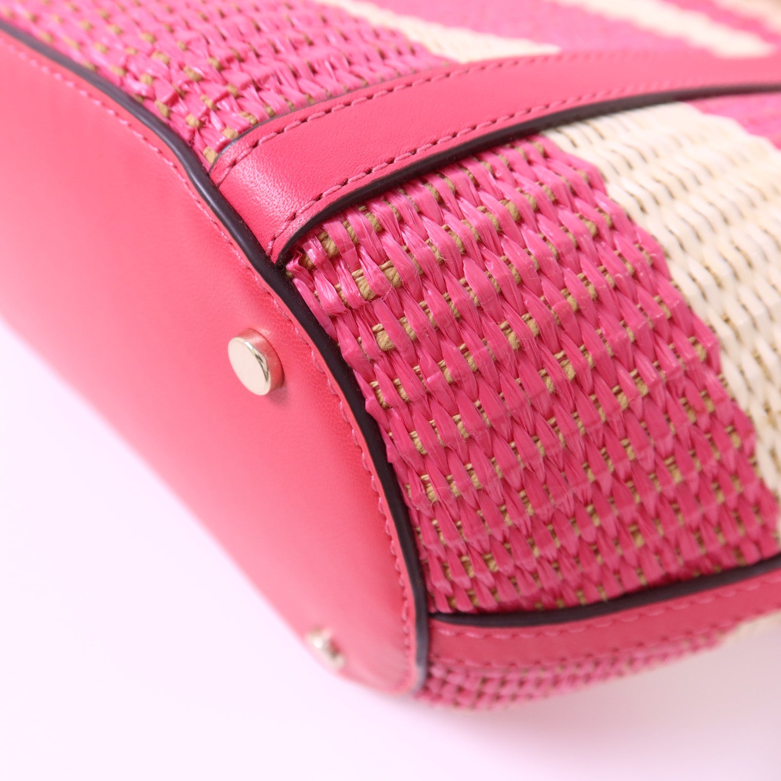 Kate Spade 皮革/Straw2 Way Shoulder Bag金扣手挽肩背兩用袋