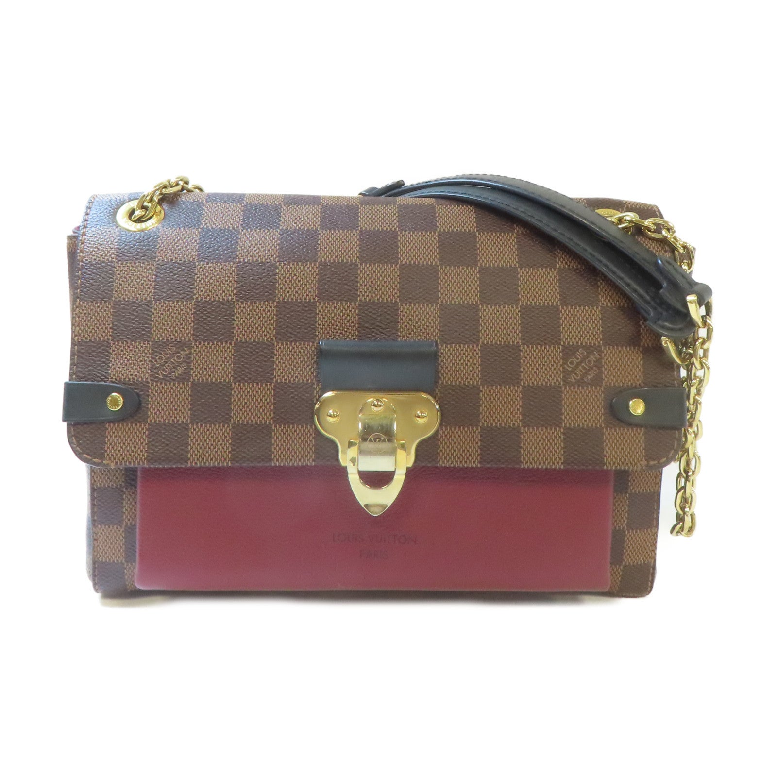 LOUIS VUITTON 【激減優惠】Damier Vavin PM Chain Shoulder Bag金扣鏈帶肩背袋啡色