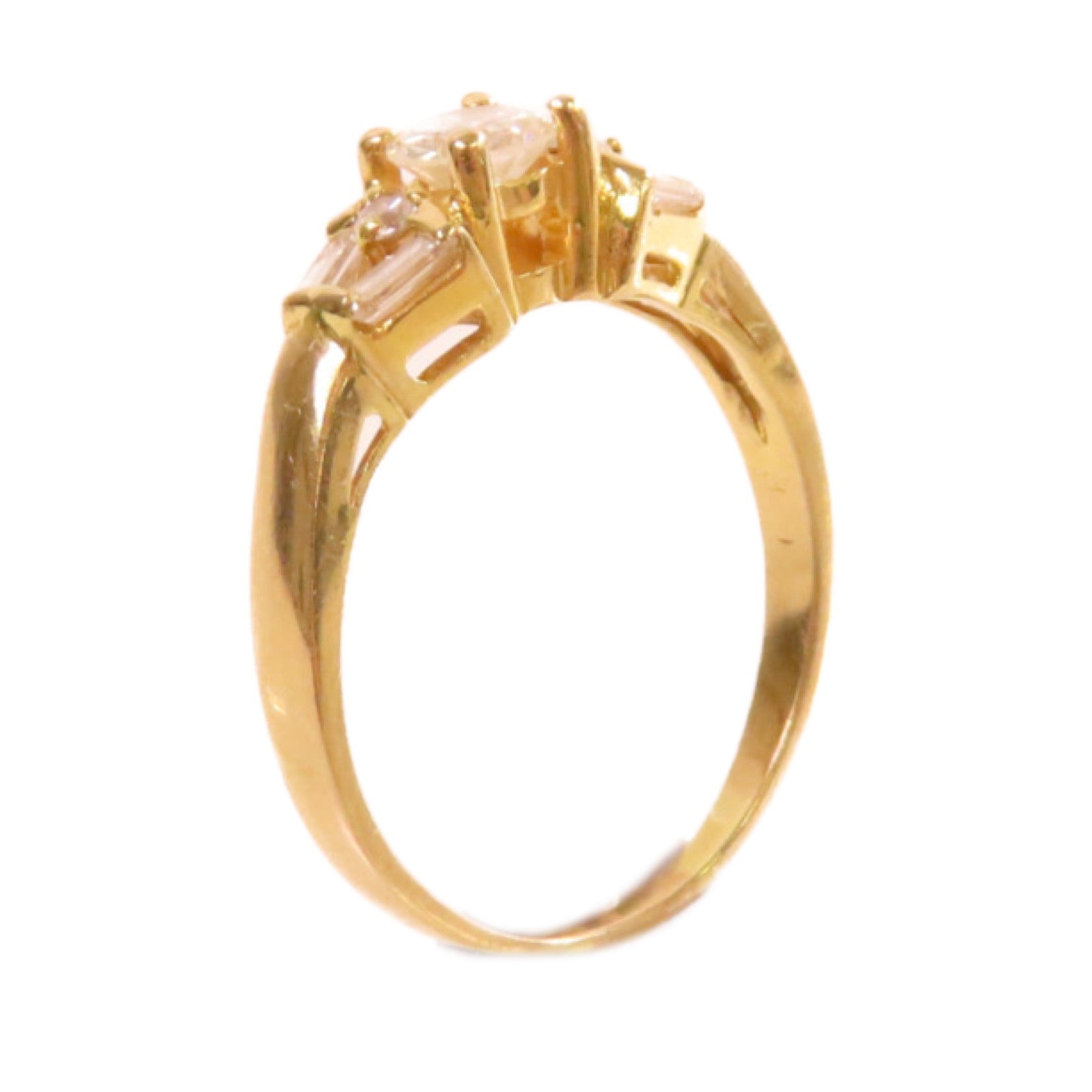 JEWELRY 【激減優惠】18K黃金/鑽石Diamond Ring戒指US#5.75