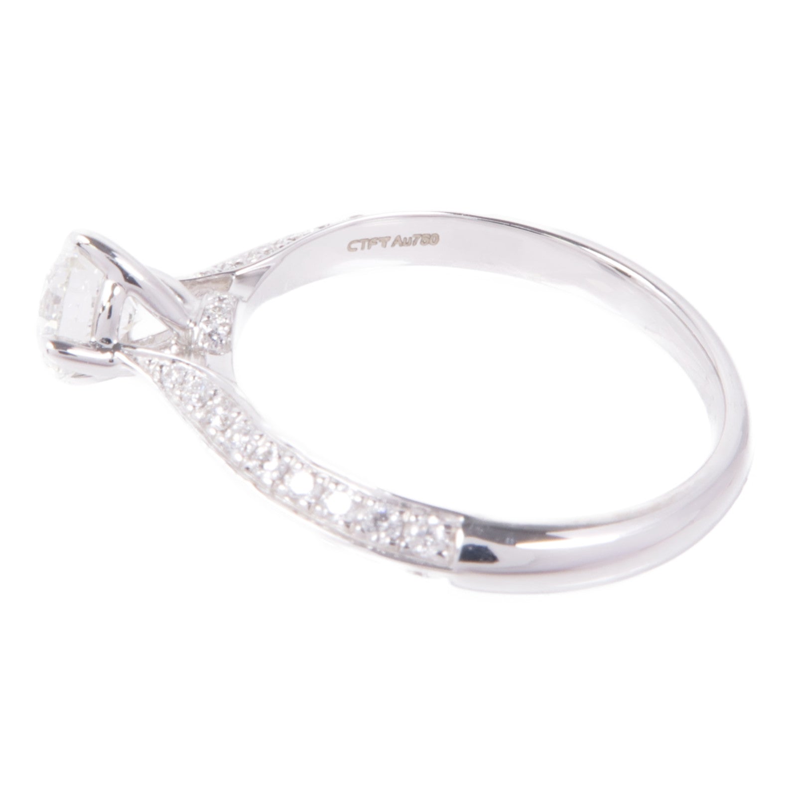 JEWELRY Diamond Ring 18K White Gold US#5