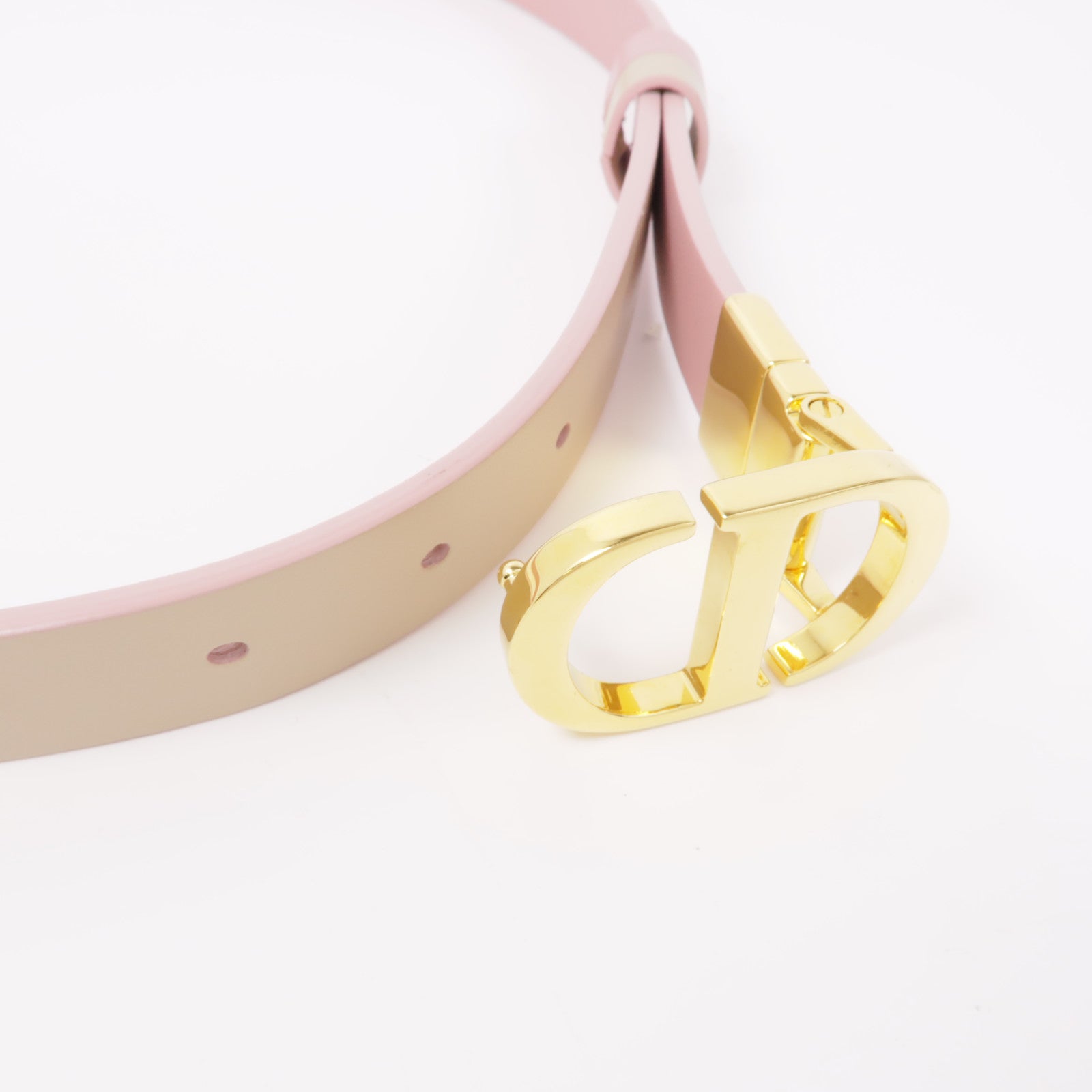 Dior 牛皮皮革Belt金扣皮帶