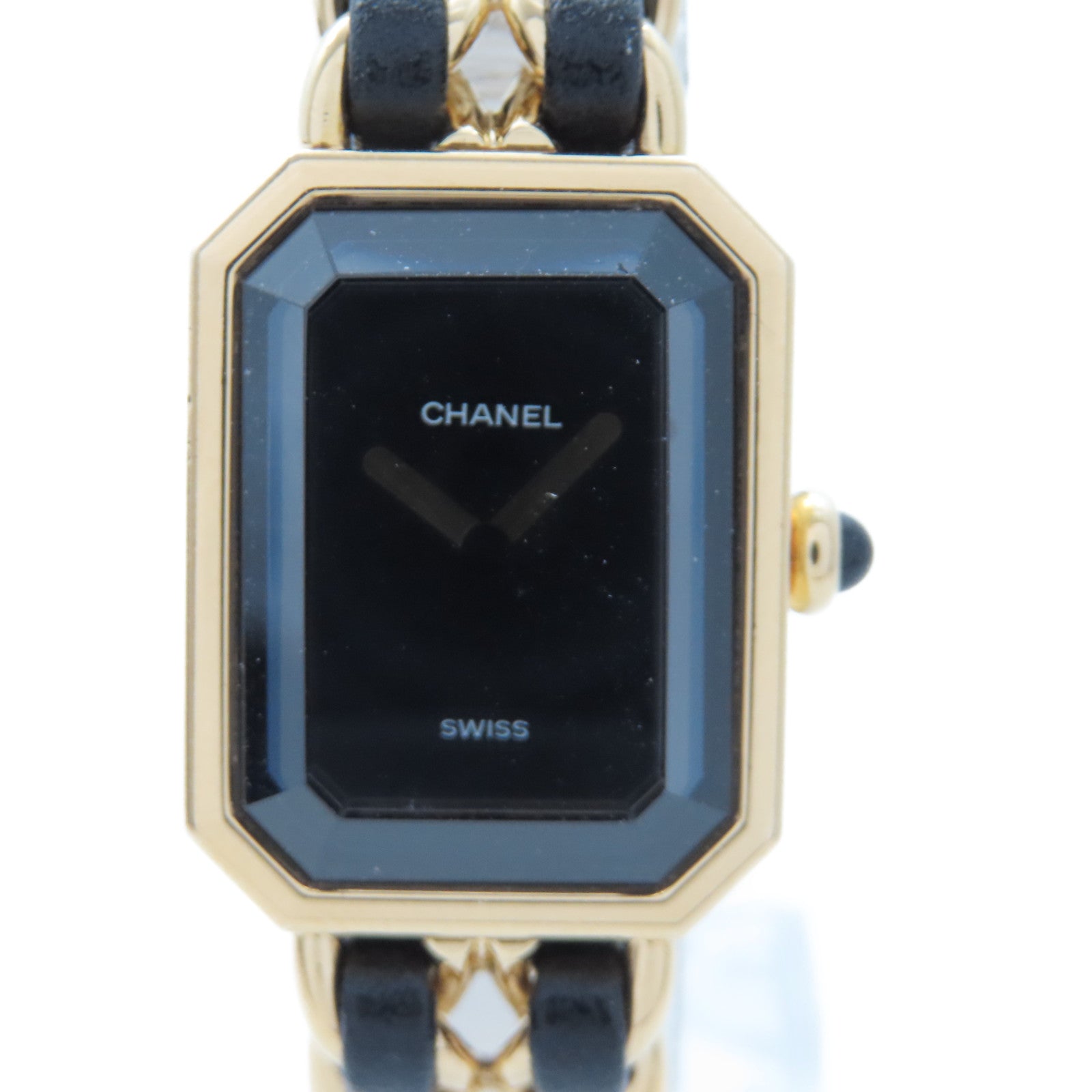 CHANEL Premiere M鍍金手錶石英機芯黑色