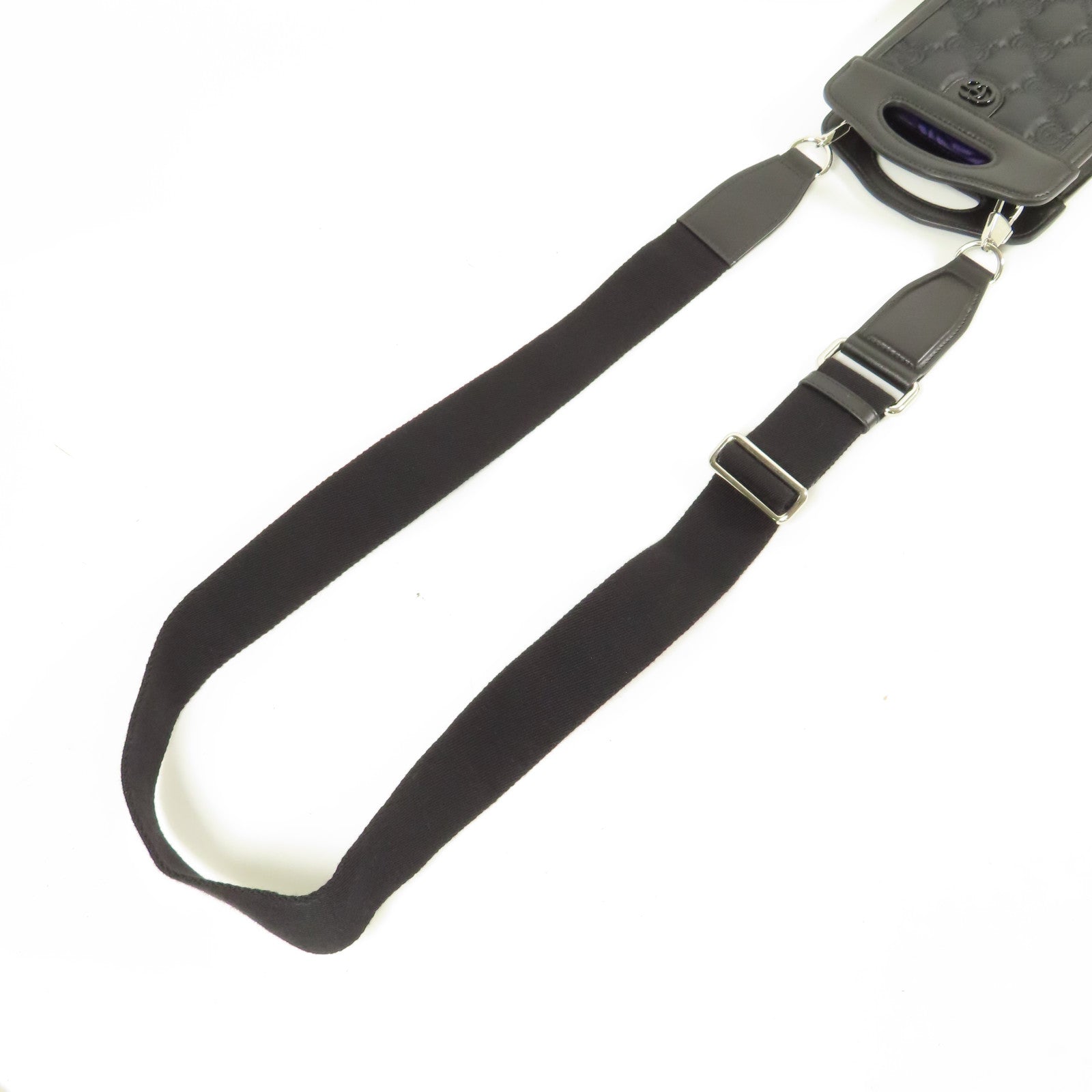 GUCCI SHW GG Matelasse Top Handle Bag 2 Way Shoulder 723776 Leather Black