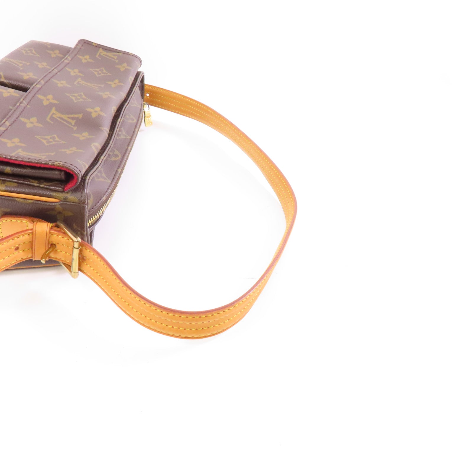 LOUIS VUITTON Monogram Viva Cite MM金扣肩背袋啡色