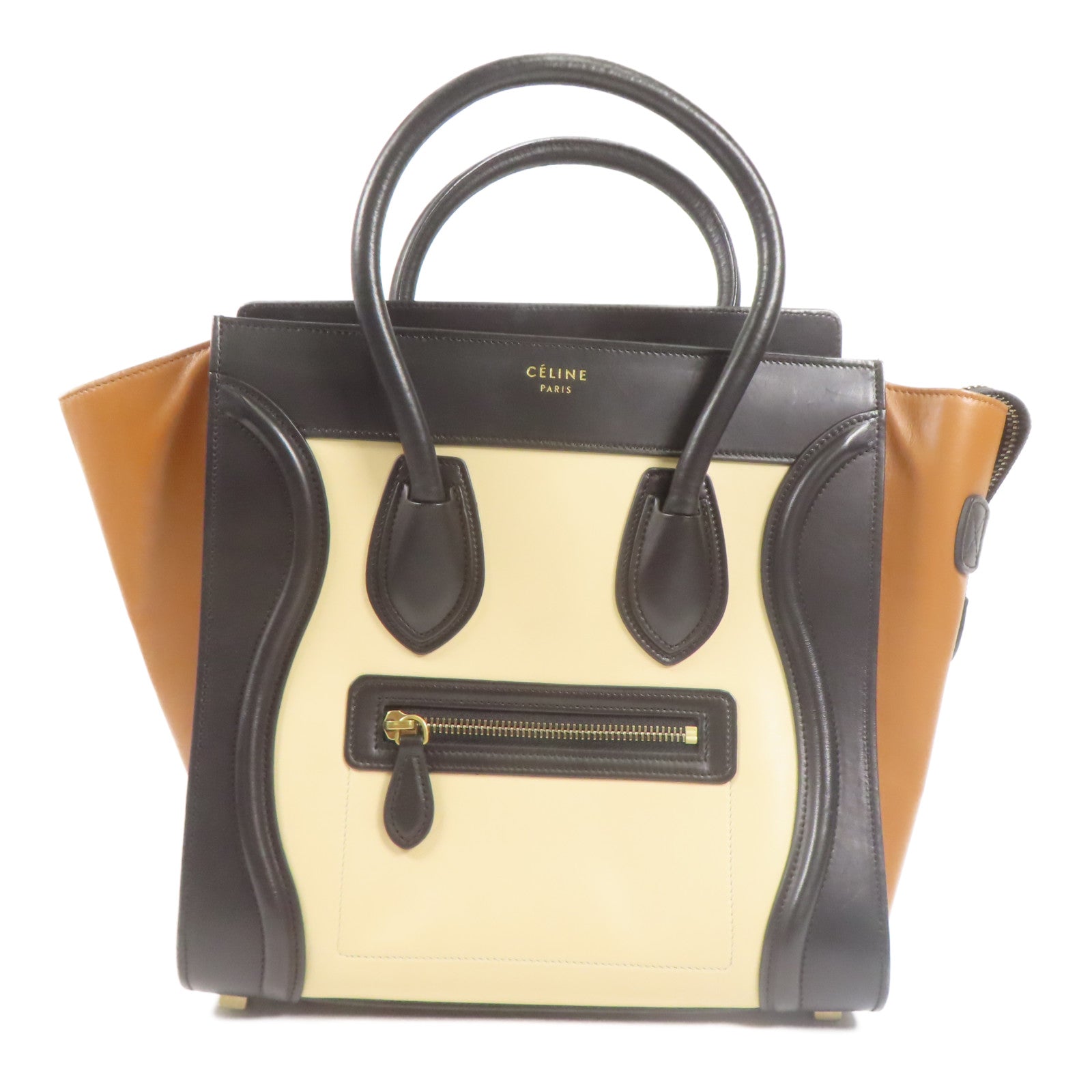 CELINE 牛皮皮革Micro Luggage金扣手挽袋
