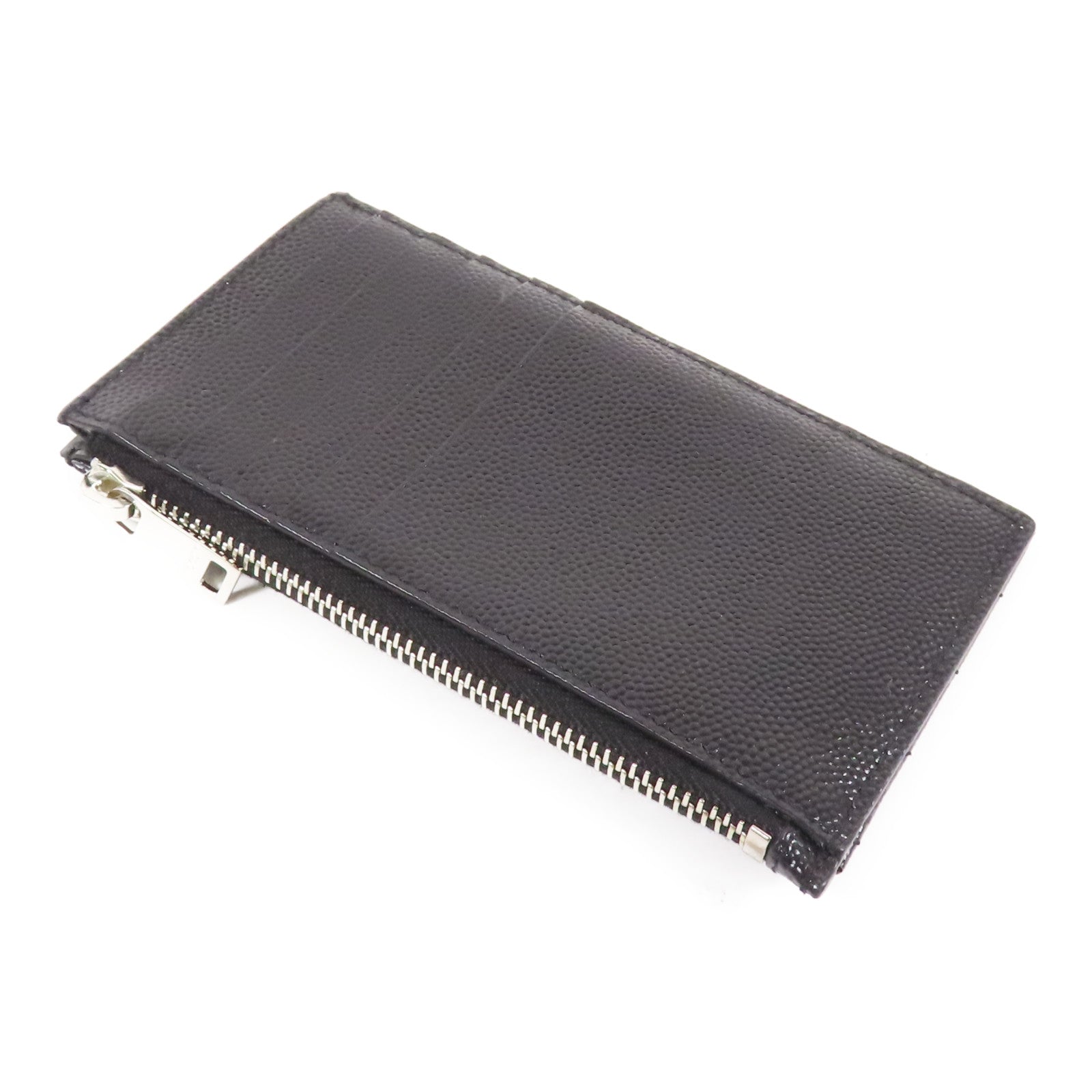 SAINT LAURENT 牛皮皮革Card Case銀扣卡片套