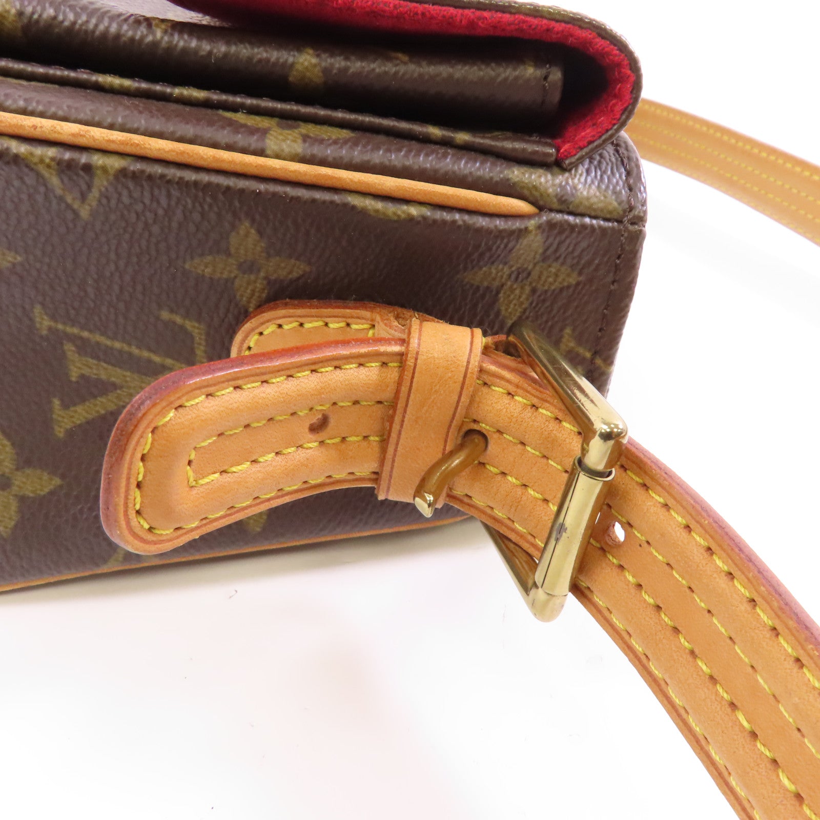LOUIS VUITTON Monogram Viva Cite MM金扣肩背袋啡色