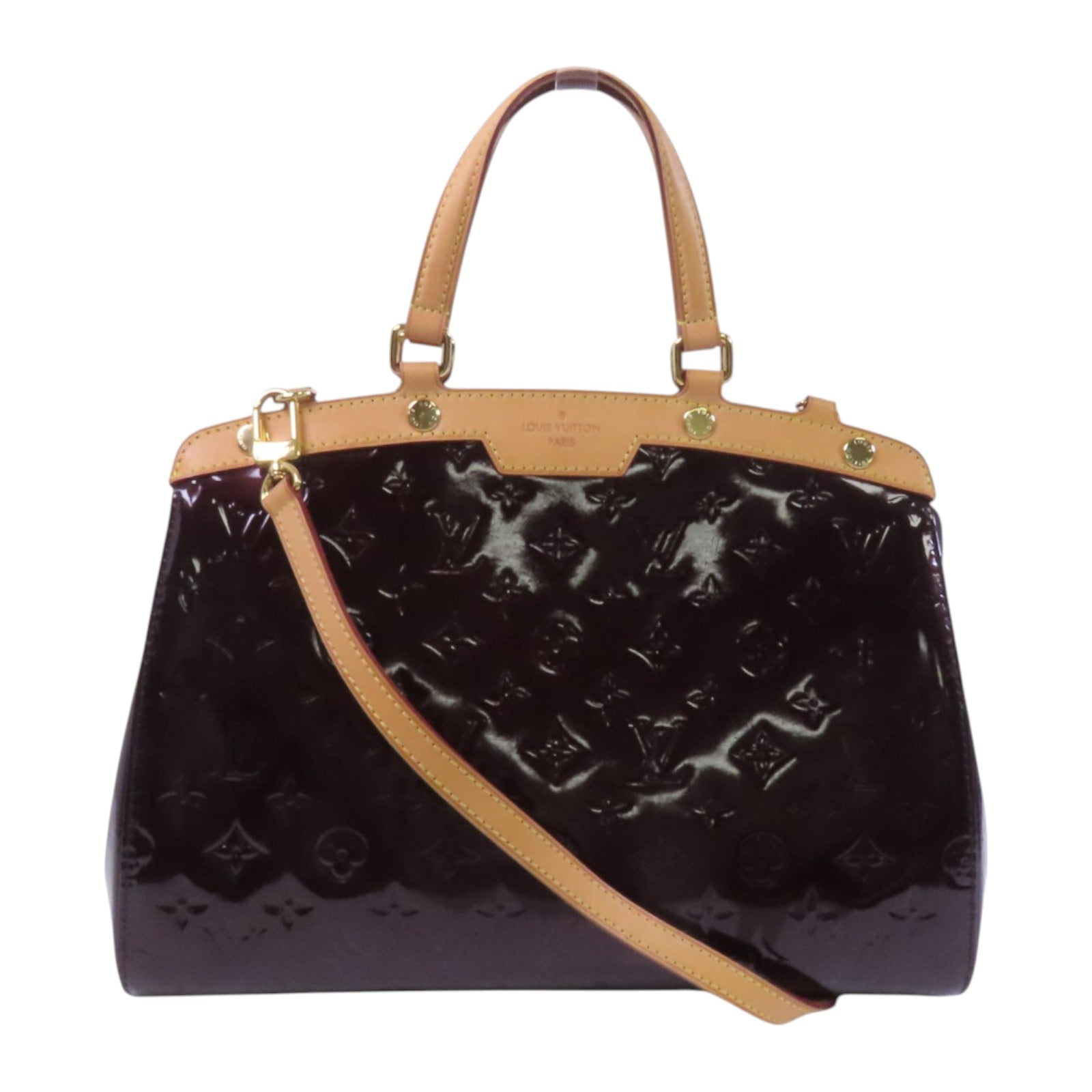 LOUIS VUITTON 【激減優惠】Monogram Vernis Brea MM金扣手挽肩背兩用袋