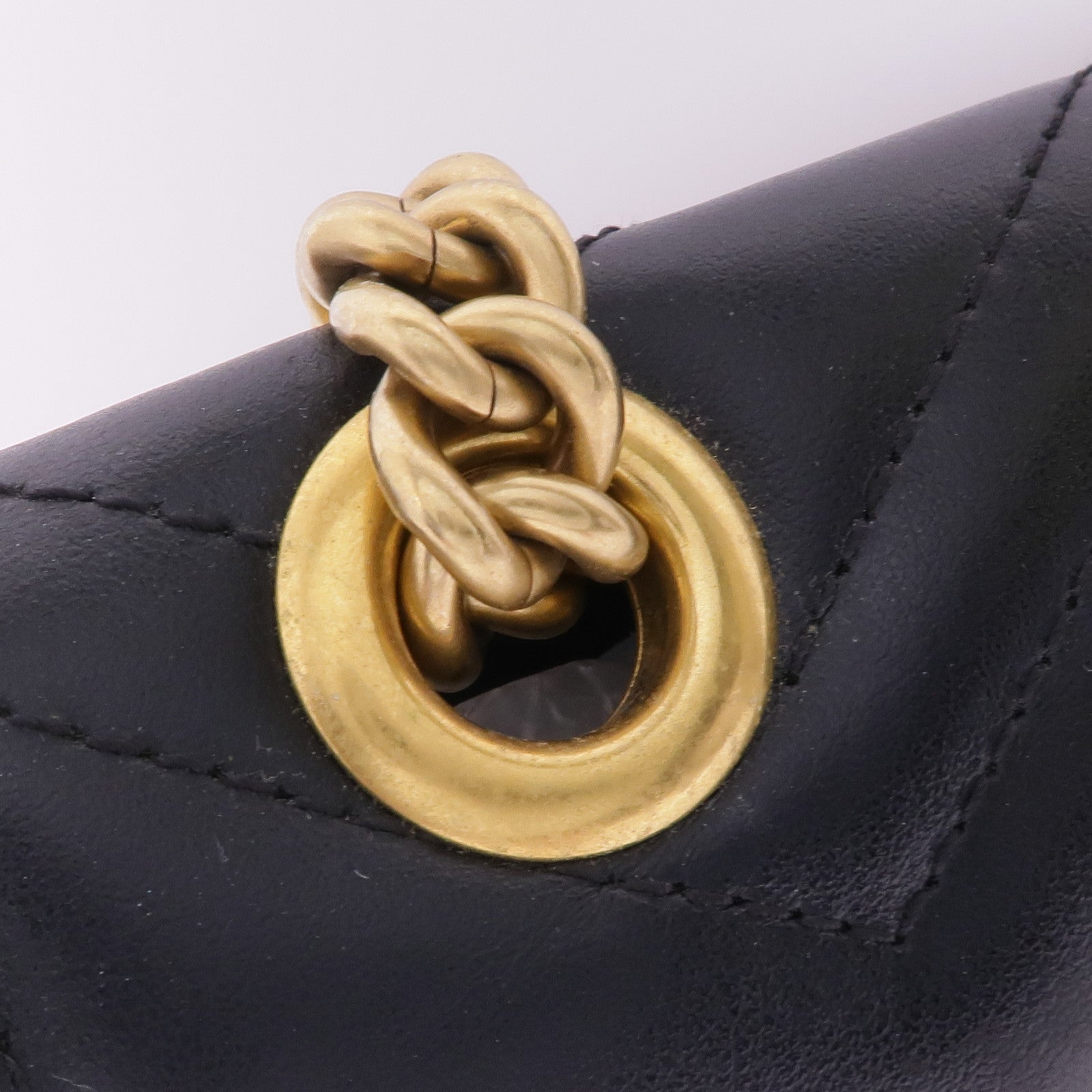 GUCCI 牛皮皮革GG Marmont金扣鏈帶肩背袋