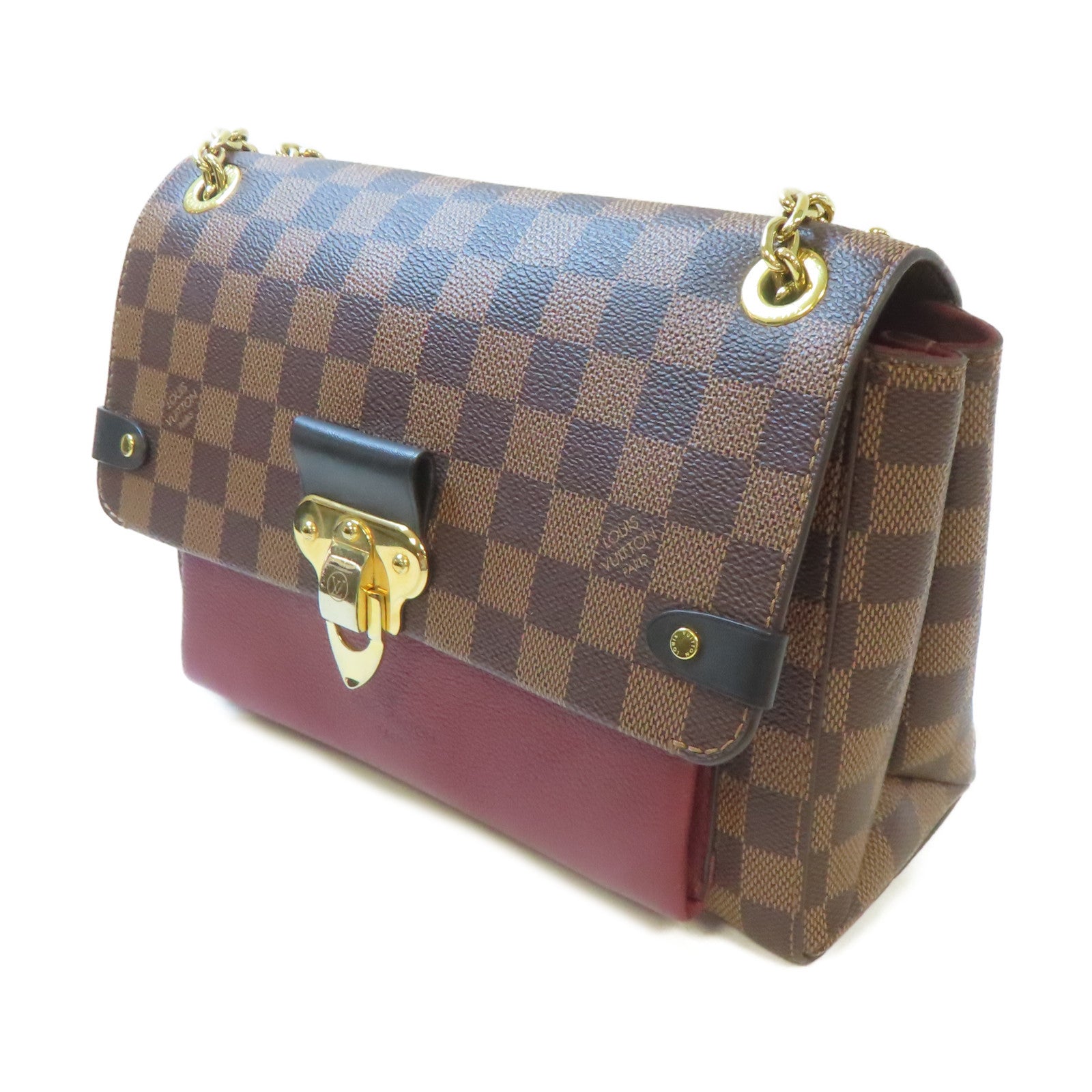 LOUIS VUITTON 【激減優惠】Damier Vavin PM Chain Shoulder Bag金扣鏈帶肩背袋啡色