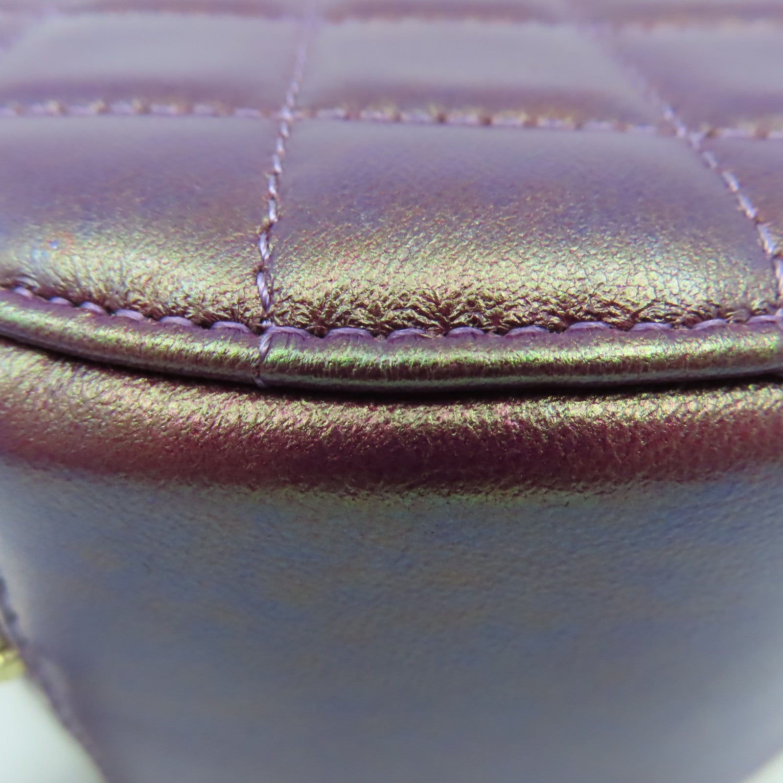 CHANEL 【激減優惠】菱格羊皮皮革Chain Shoulder Bag金扣鏈帶肩背袋紫色