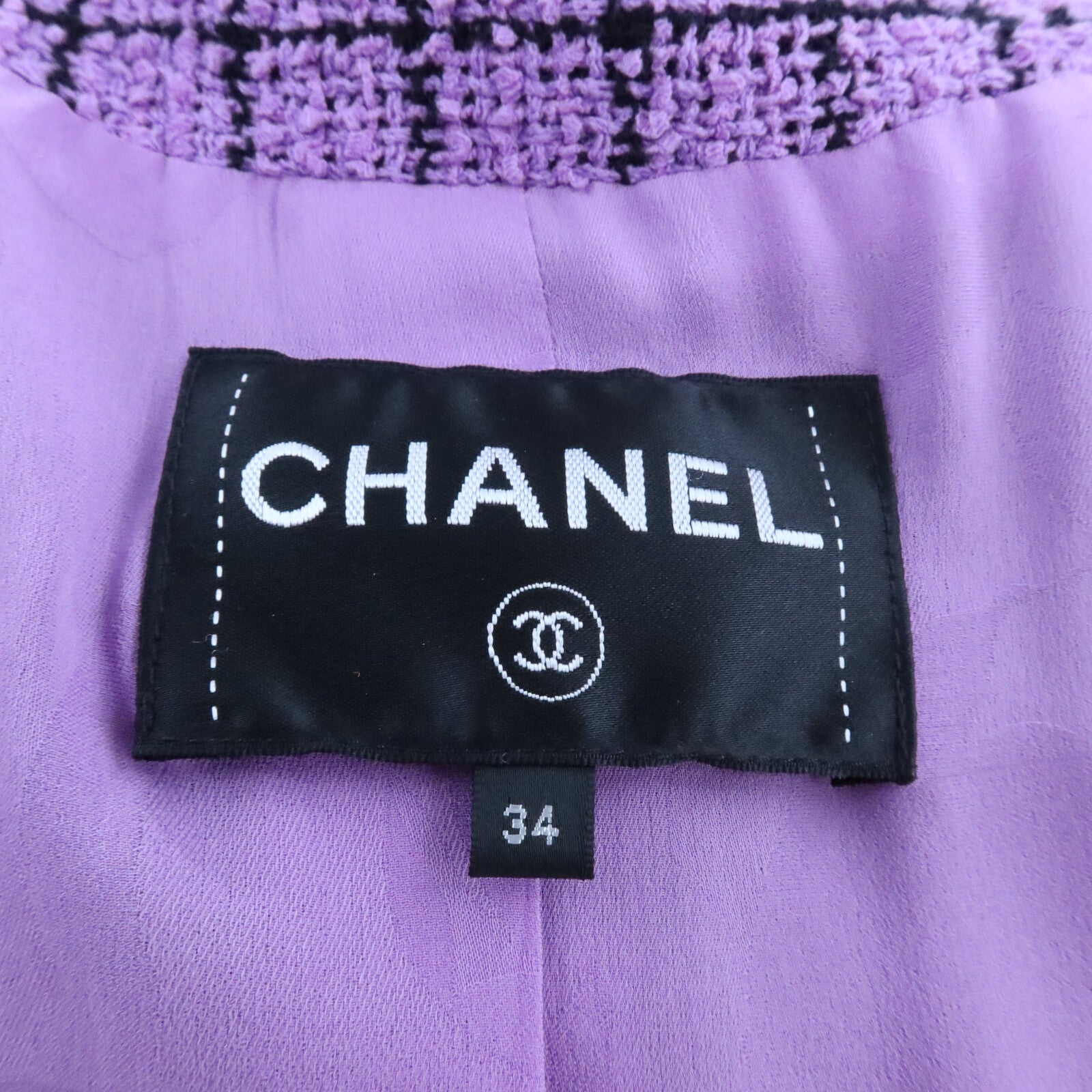 CHANEL Cotton/Polyamide Tweed Collarless Jacket外套