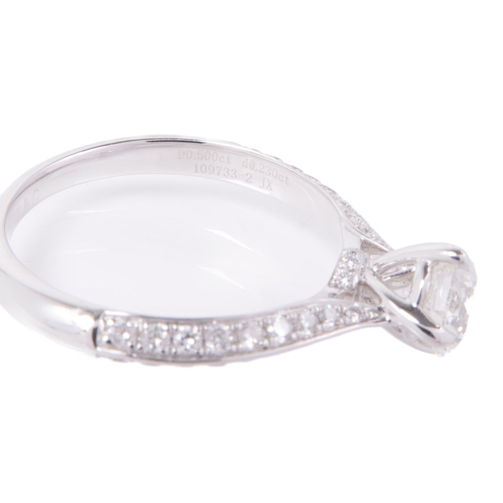 JEWELRY Diamond Ring 18K White Gold US#5
