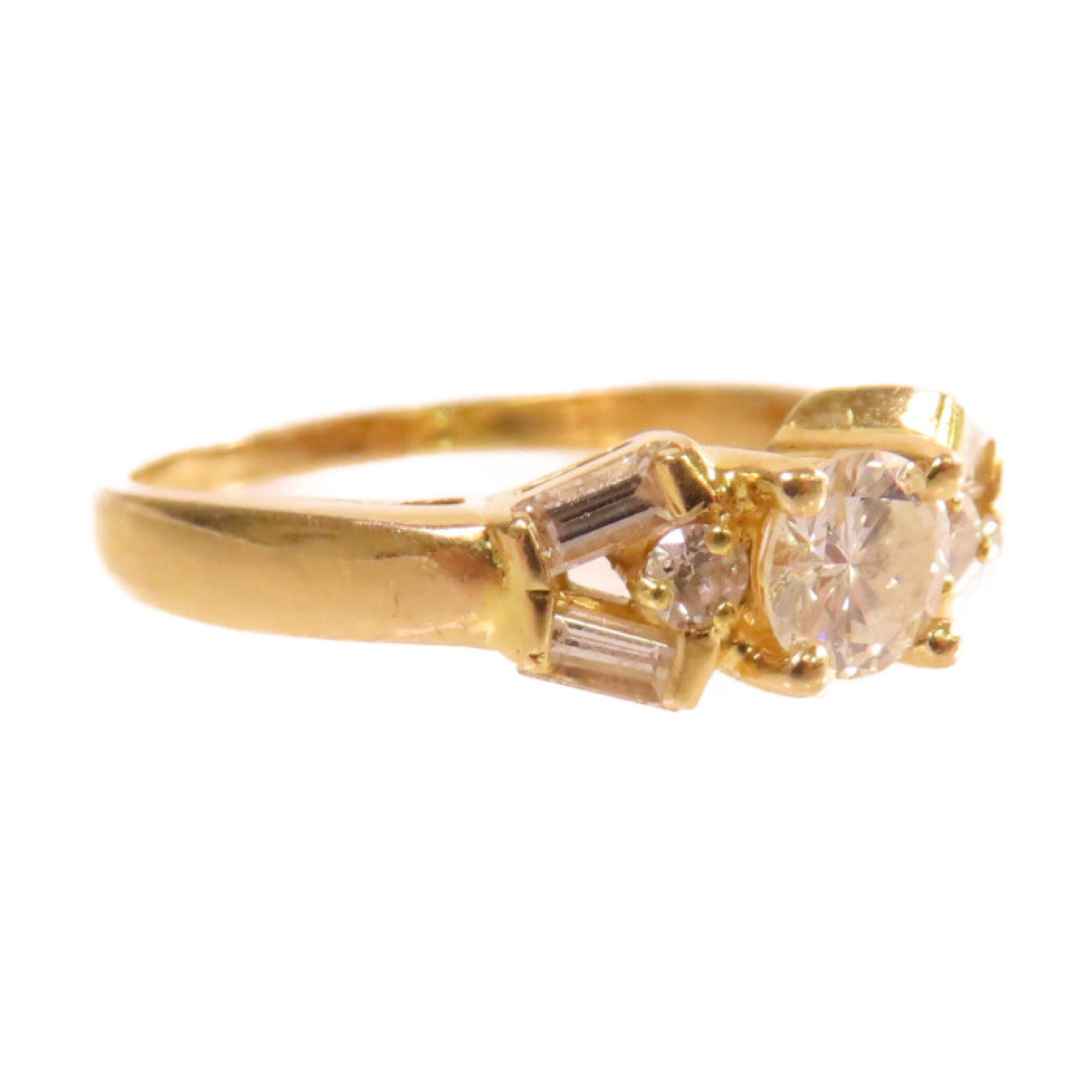 JEWELRY 【激減優惠】18K黃金/鑽石Diamond Ring戒指US#5.75